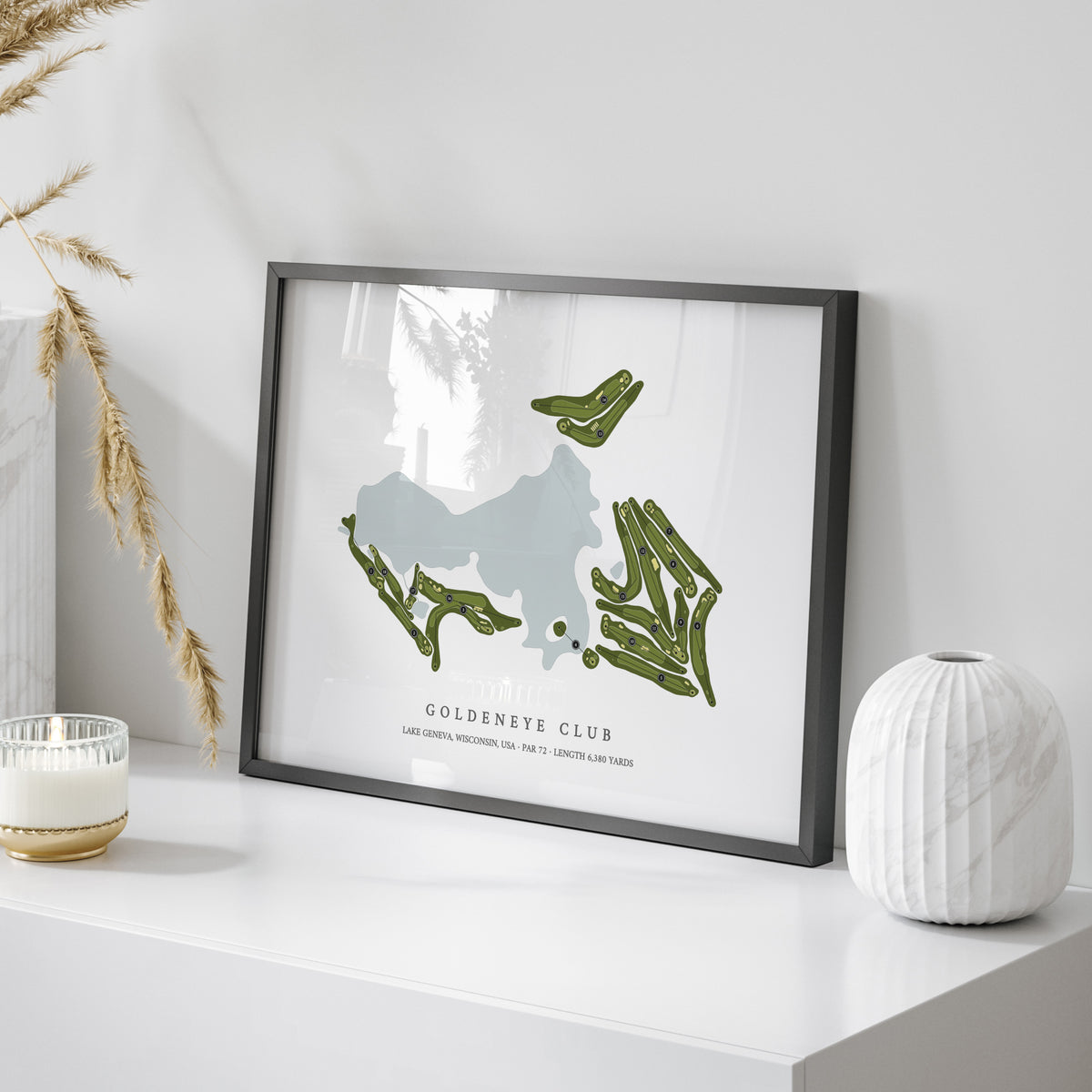 Goldeneye Club | Golf Course Print | On Table