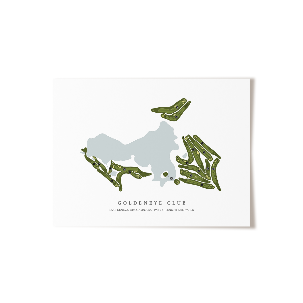 Goldeneye Club | Golf Course Print | Unframed