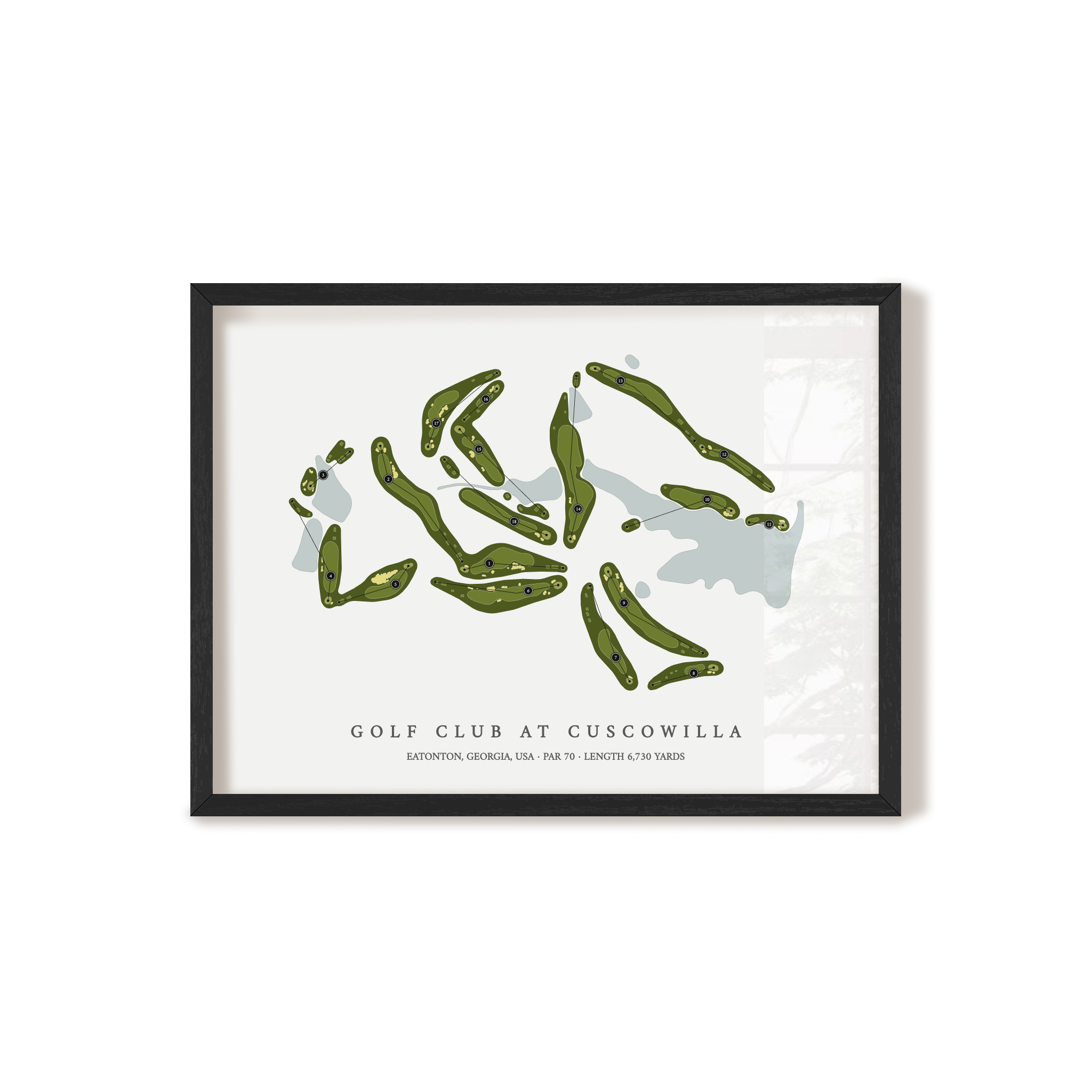 Golf Club at Cuscowilla | Golf Course Map | Black+Frame