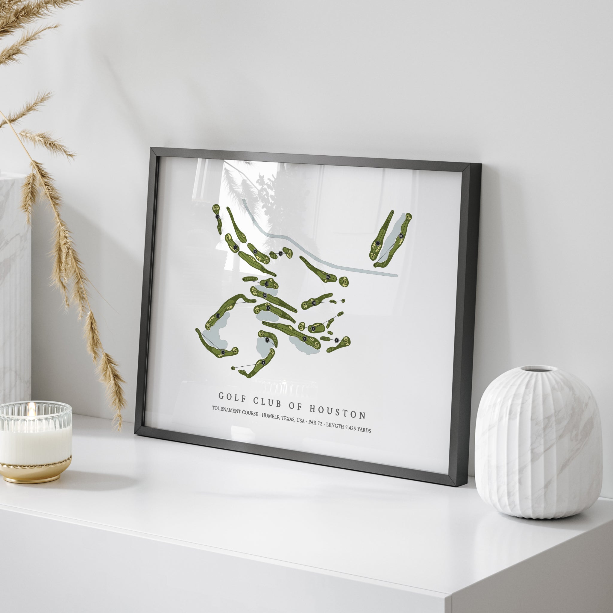 Golf Club of Houston - Tournament Course | Golf Course Map | On Table