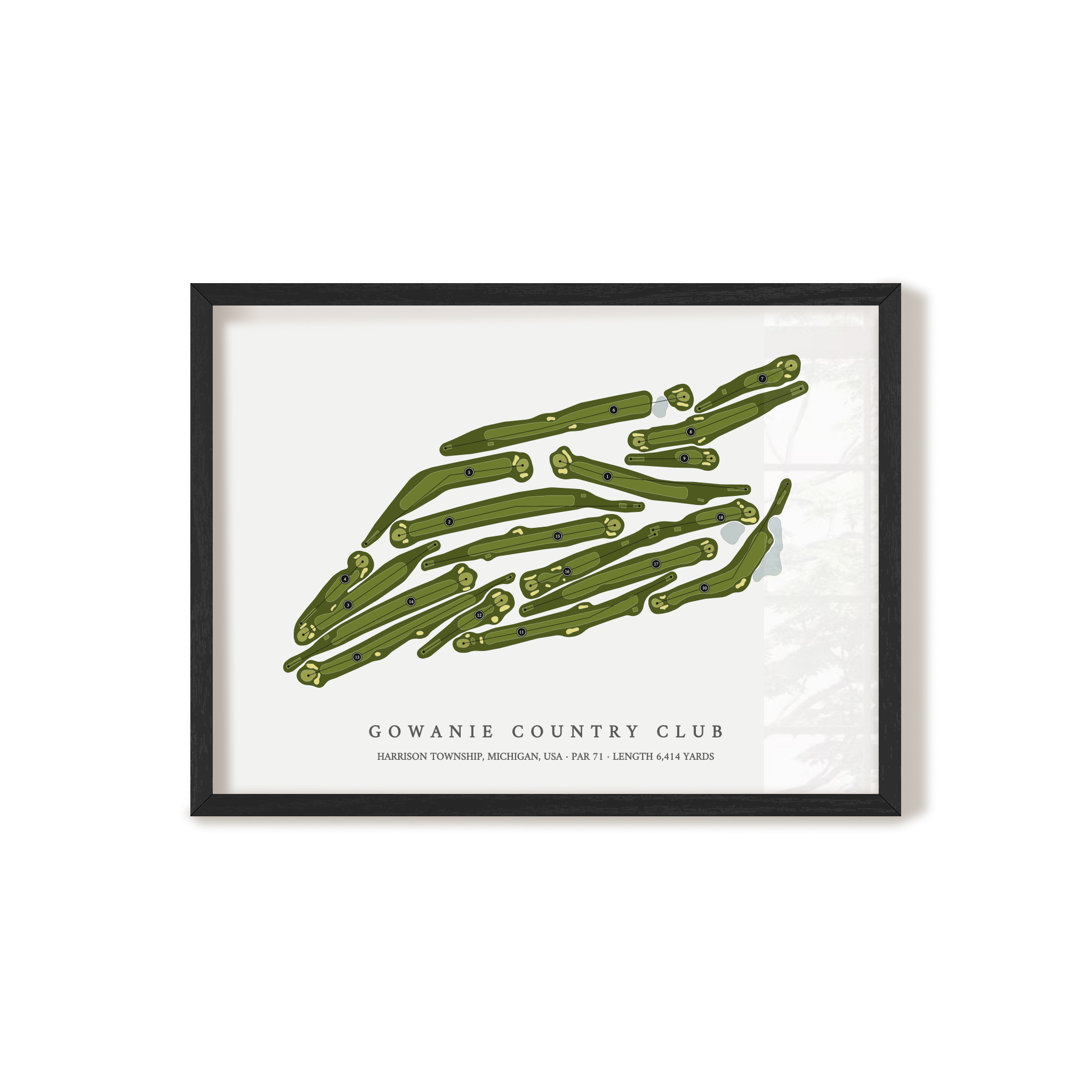 Gowanie Country Club | Golf Course Print | Black Frame