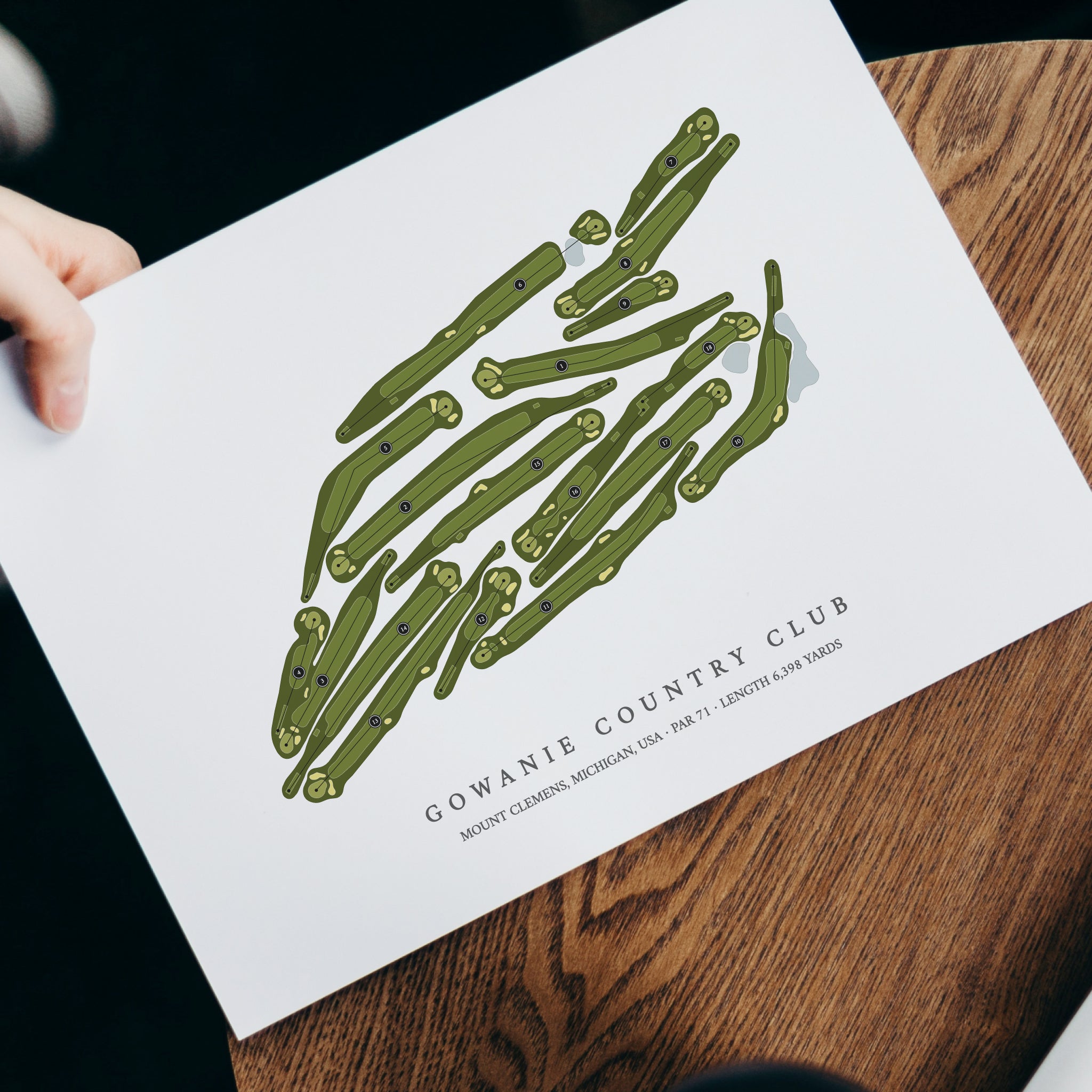 Gowanie Country Club | Golf Course Map | With Laptop