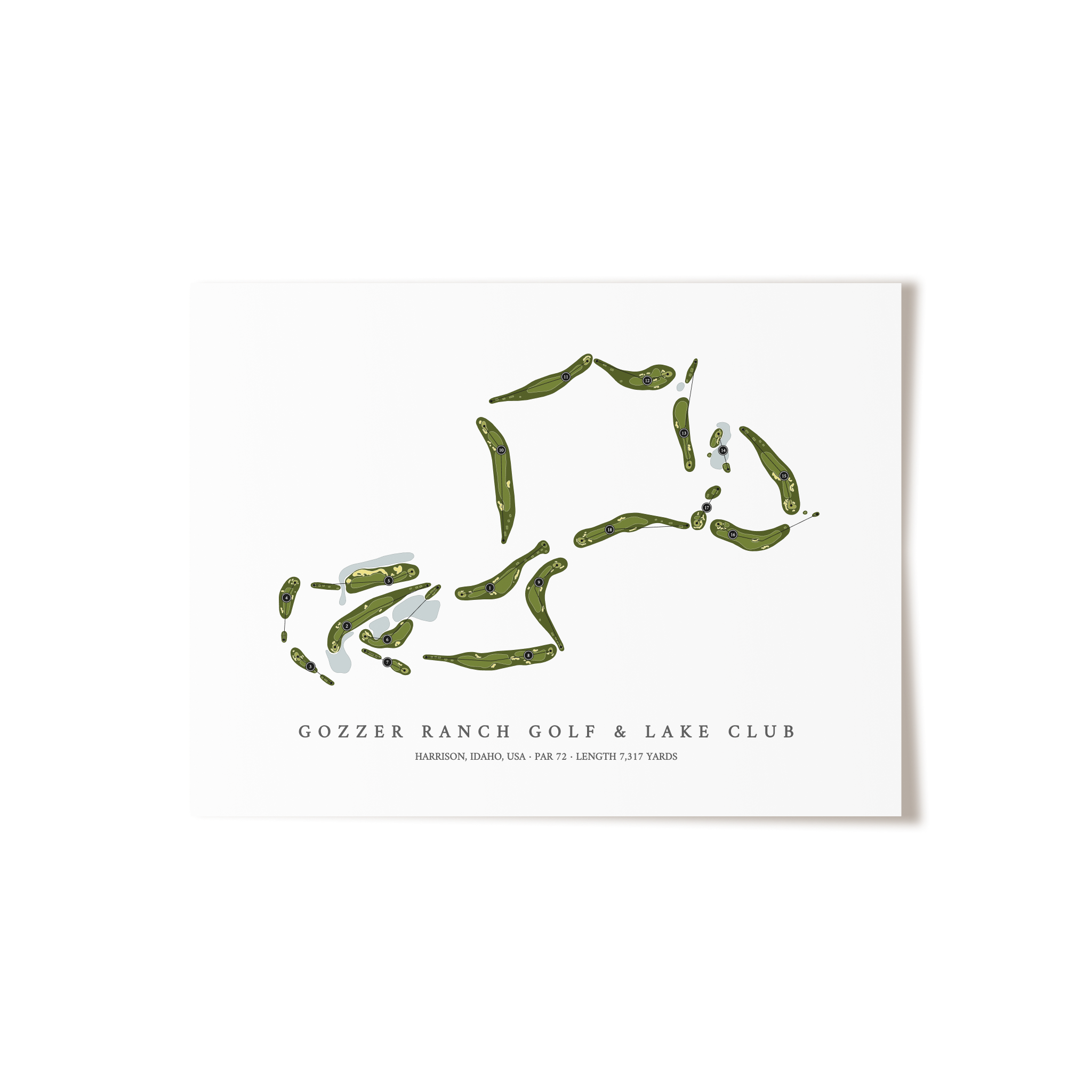 Gozzer Ranch Golf & Lake Club | Golf Course Print | Unframed