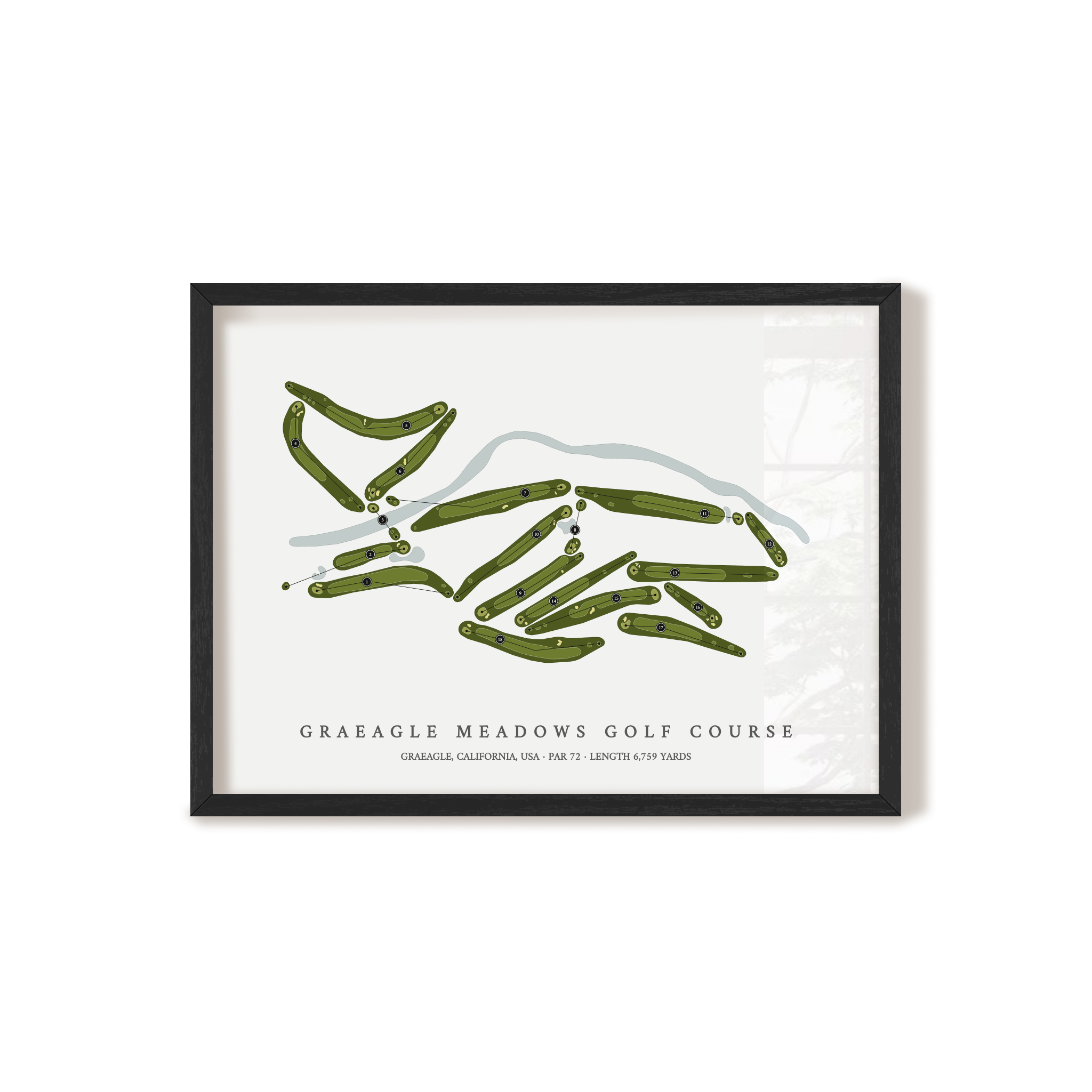 Graeagle Meadows Golf Course | Golf Course Map | Black Frame