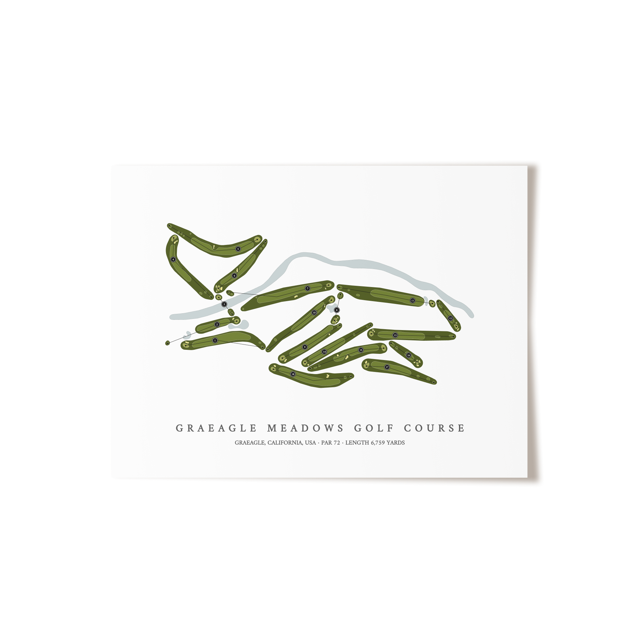 Graeagle Meadows Golf Course | Golf Course Map | Unframed