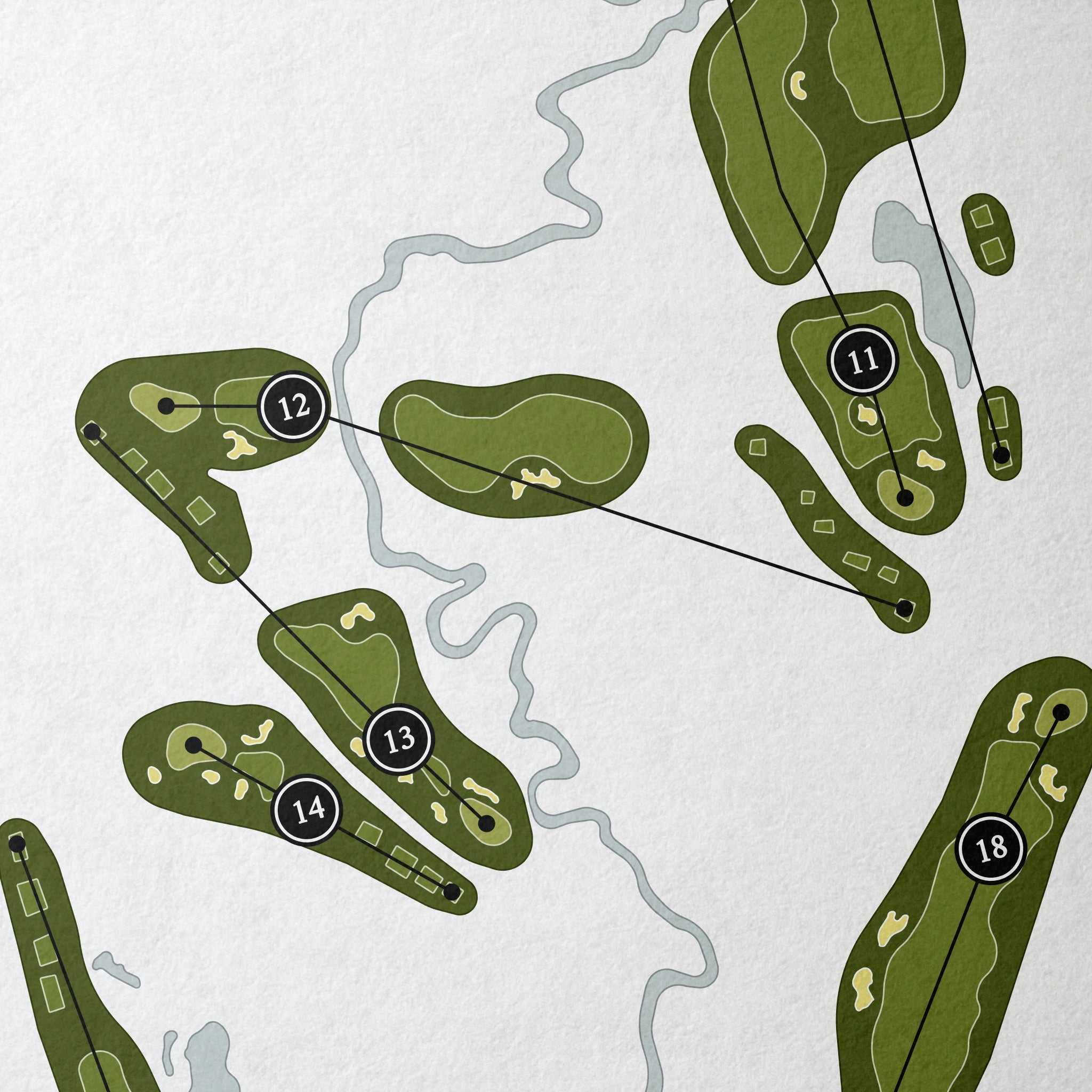 Grand Elk Golf Course | Golf Course Print | Close Up