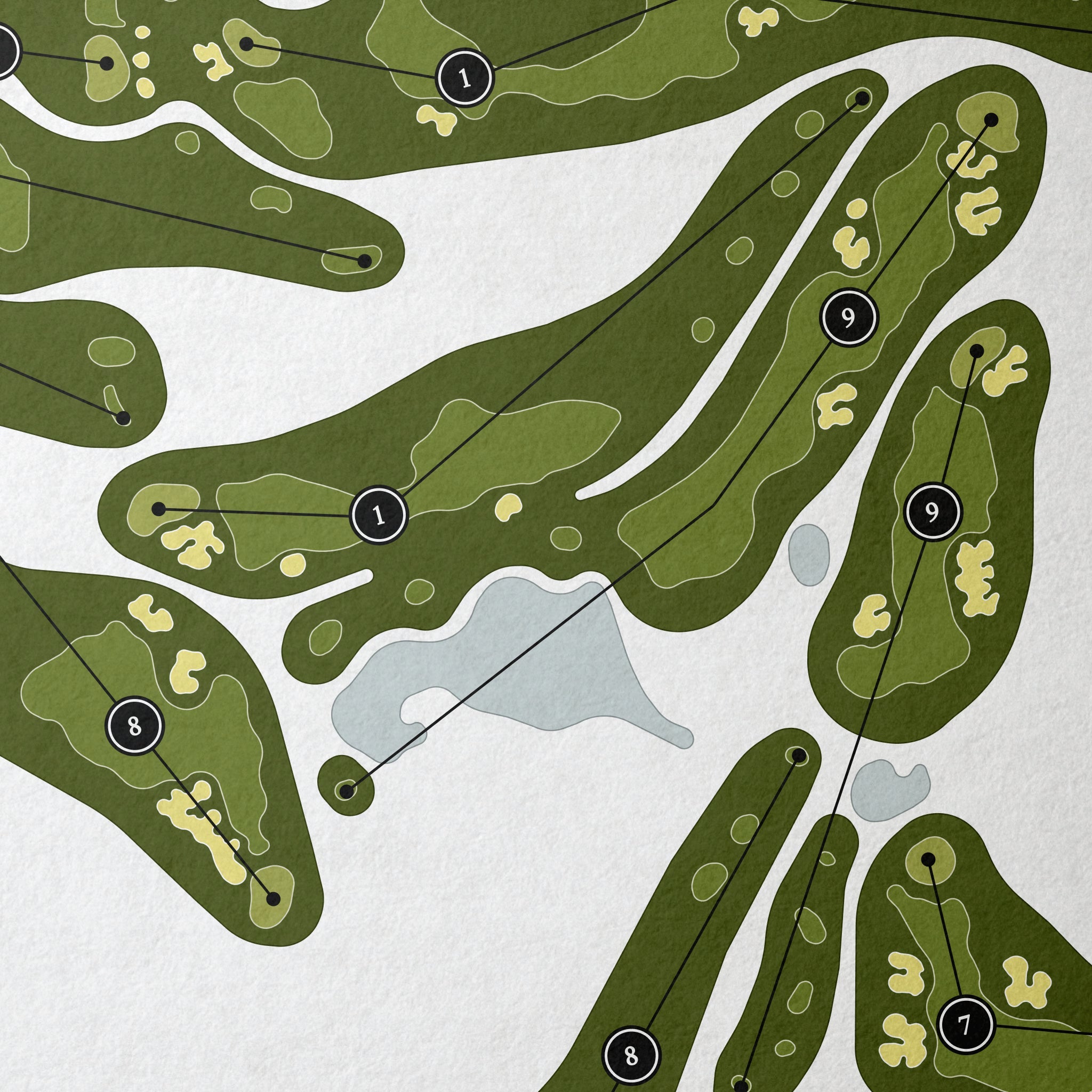 Granite Links Golf Club | Golf Course Print | Close Up