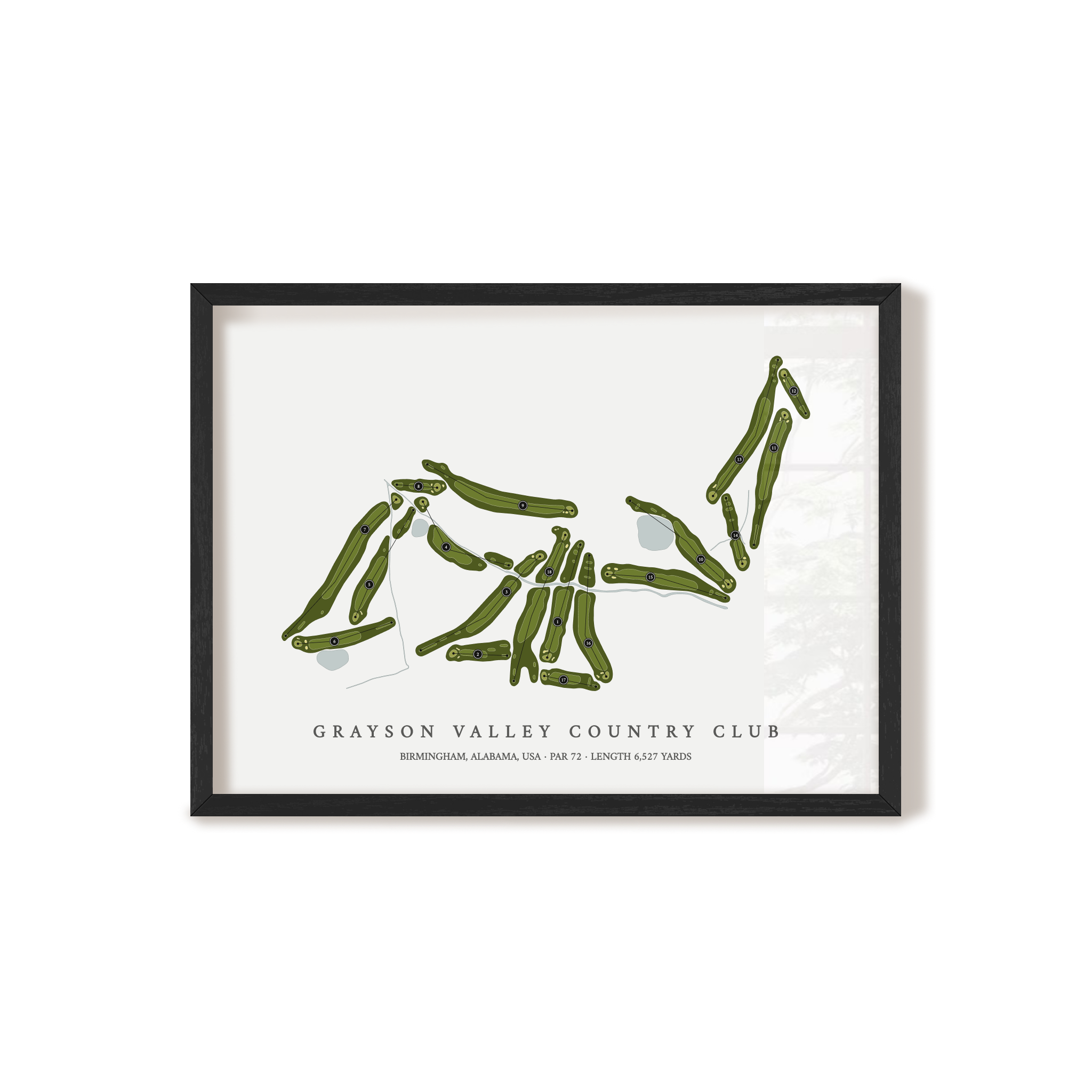 Grayson Valley Country Club | Golf Course Print | Black Frame