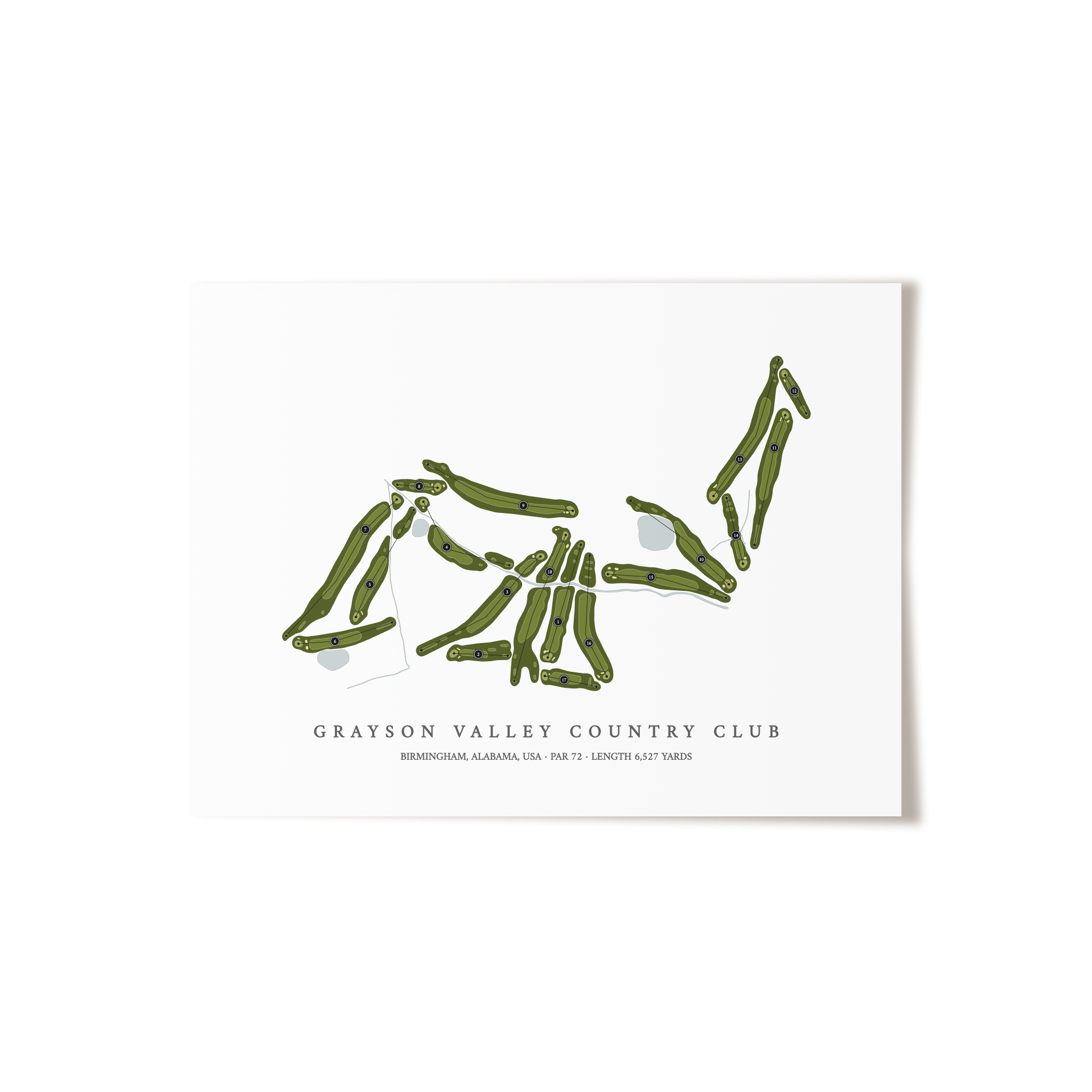 Grayson Valley Country Club | Golf Course Print | Unframed