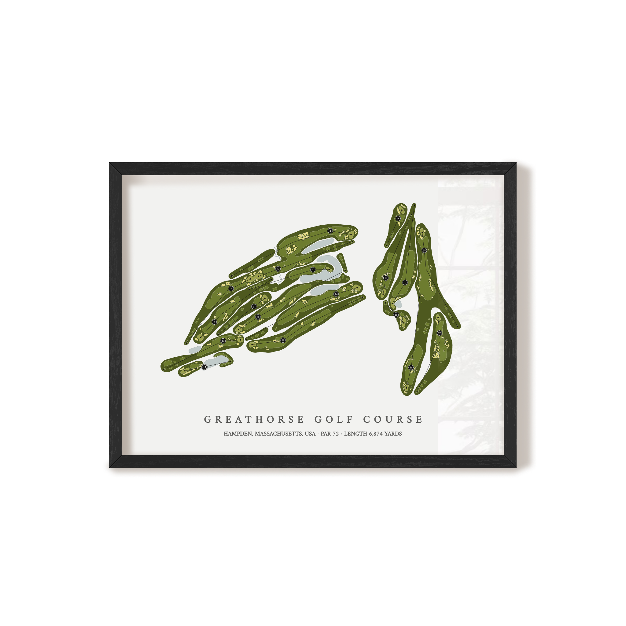 GreatHorse Golf Course | Golf Course Map | Black+Frame