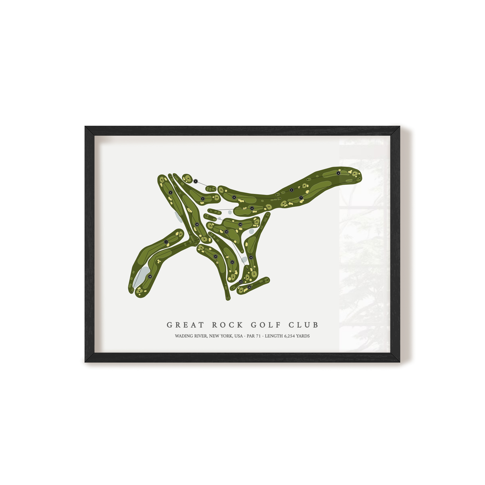 Great Rock Golf Club | Golf Course Map | Black Frame
