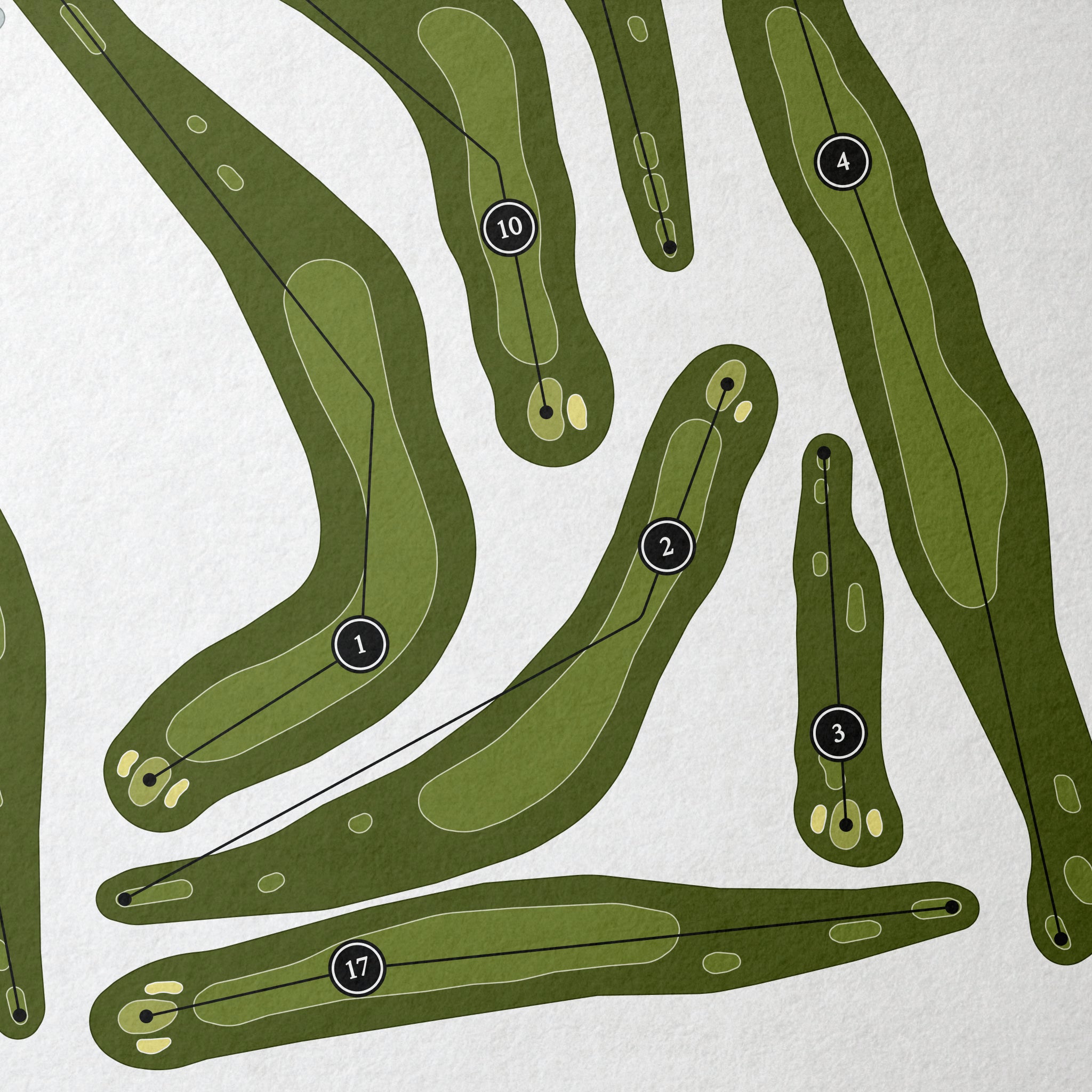 Green Acres Golf & Recreation | Golf Course Map | Close Up