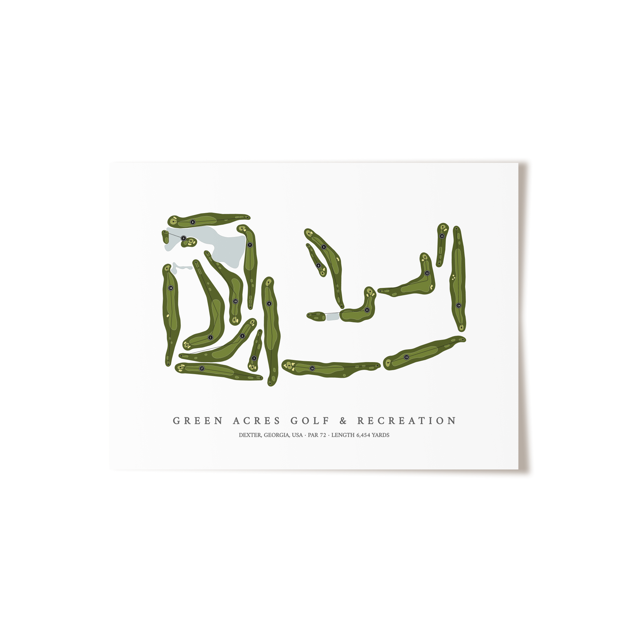 Green Acres Golf & Recreation | Golf Course Map | Unframed