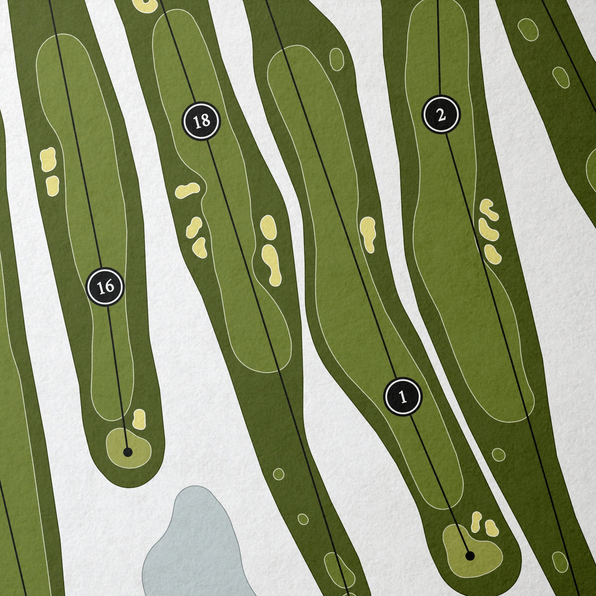 Green Brook Country Club | Golf Course Map | Close Up
