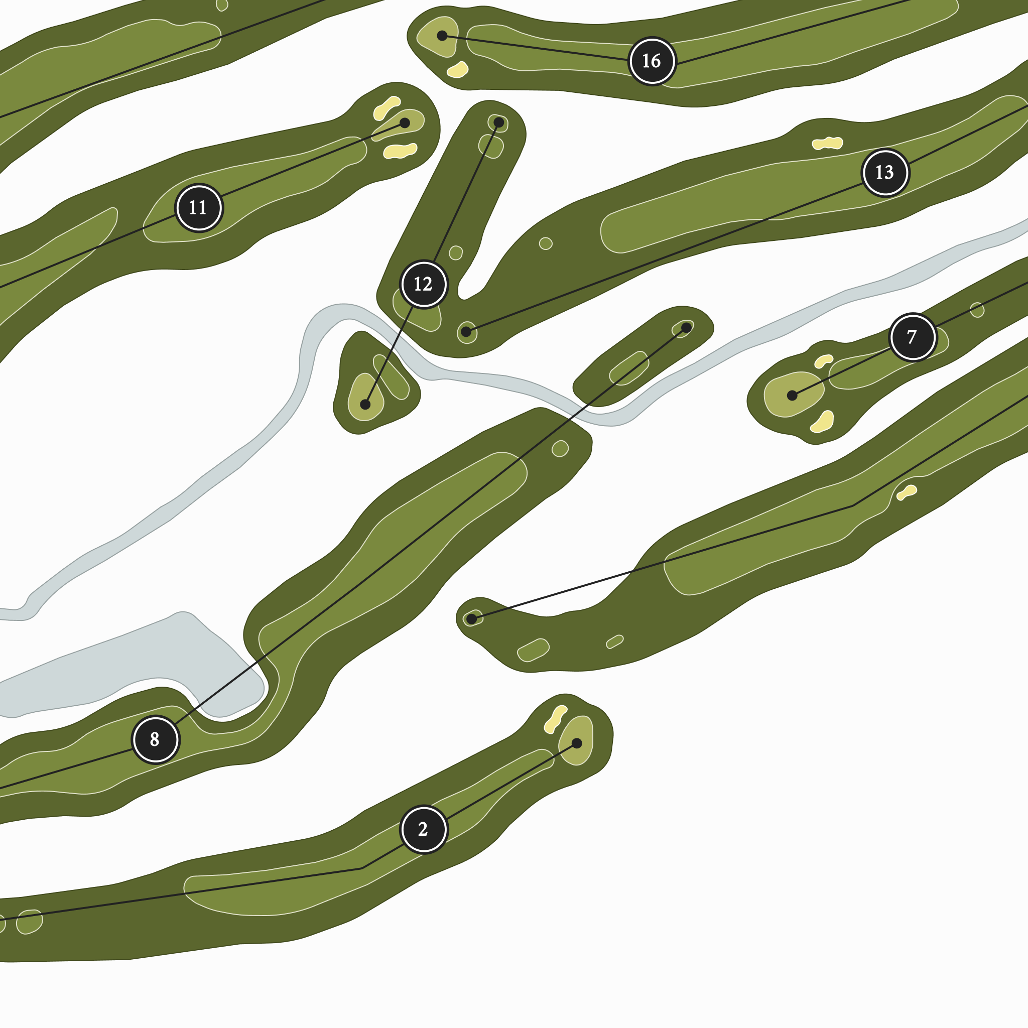 Green Meadow Country Club | Golf Course Map | Close Up