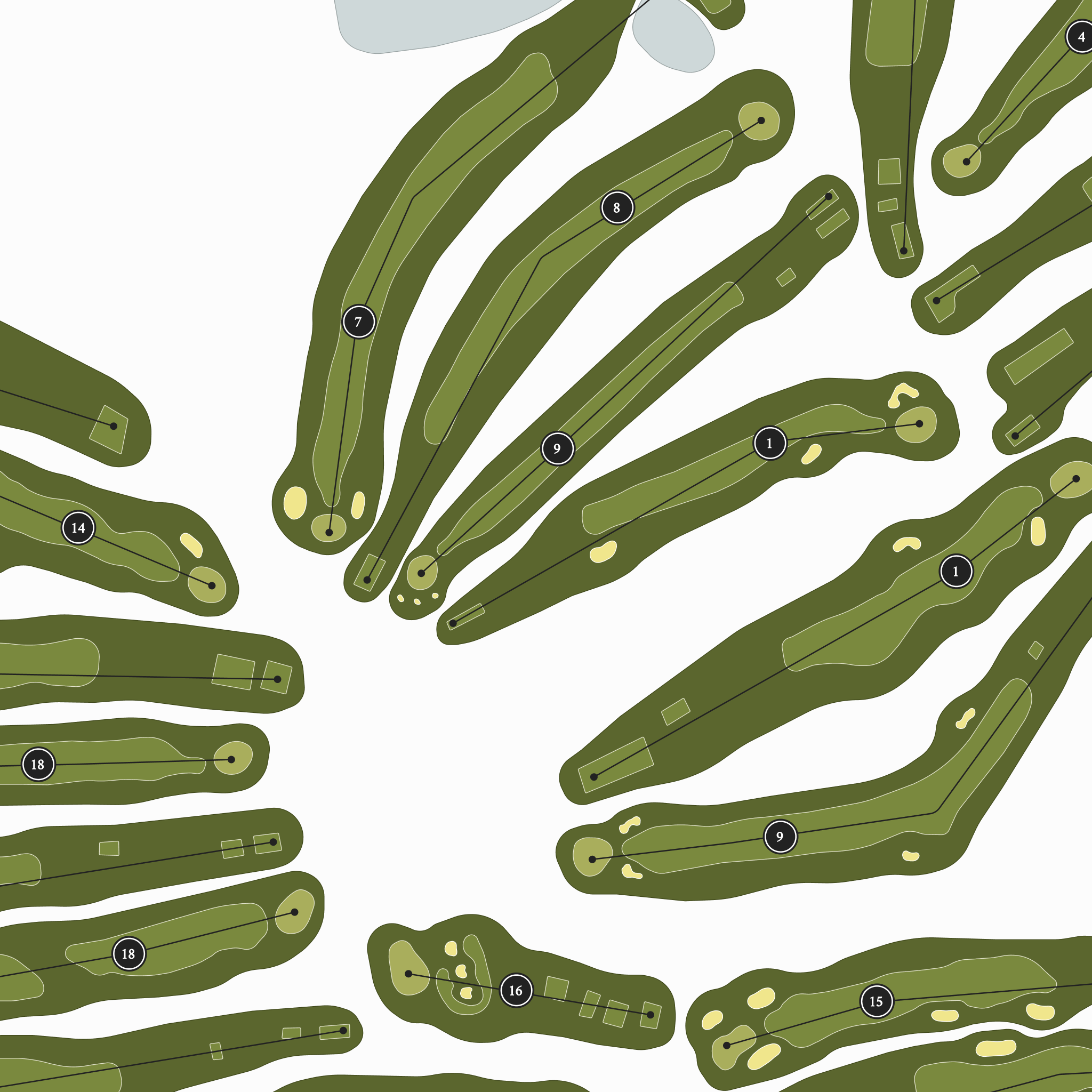 Green Meadow Golf Club | Golf Course Map | Close Up