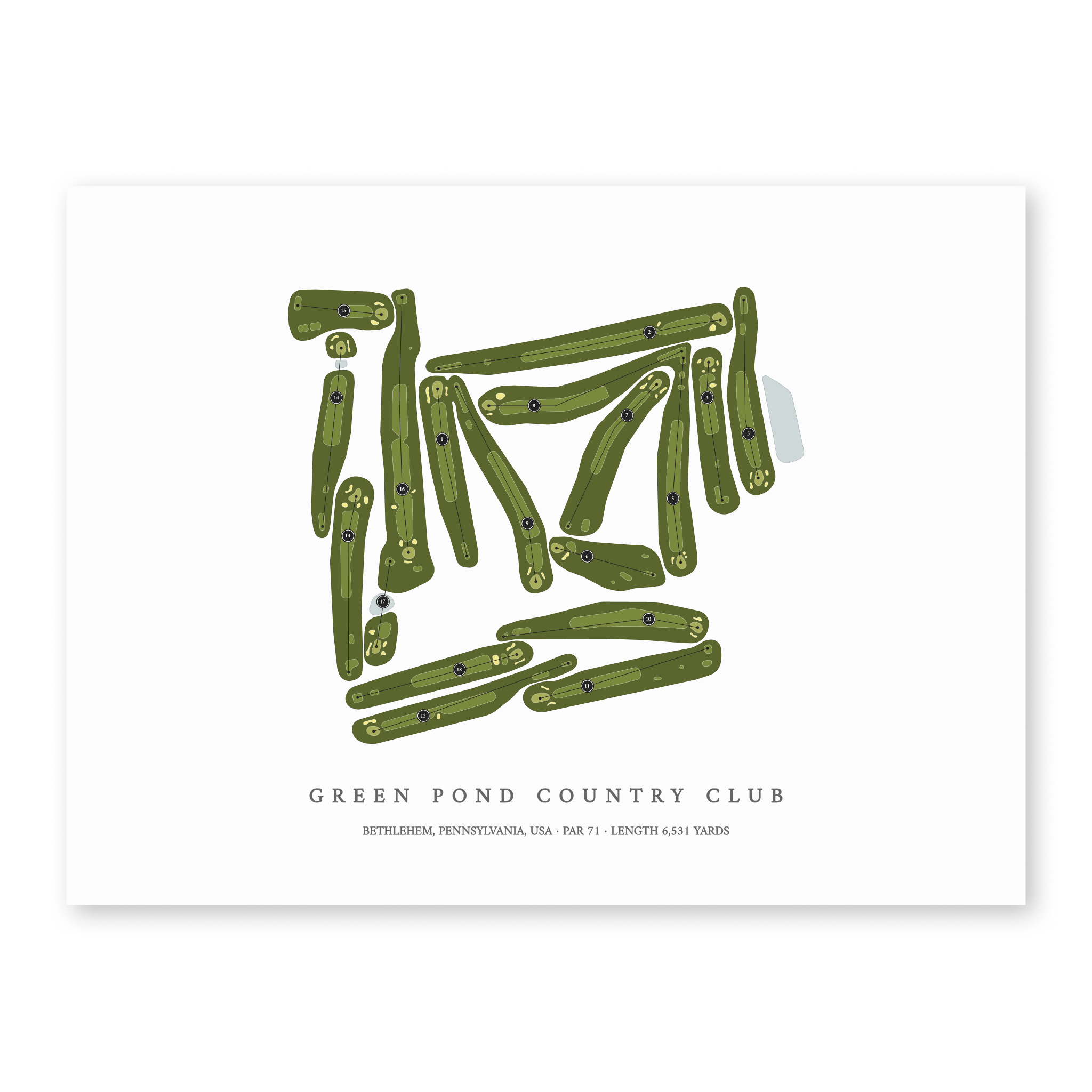 Green Pond Country Club | Golf Course Print | Unframed