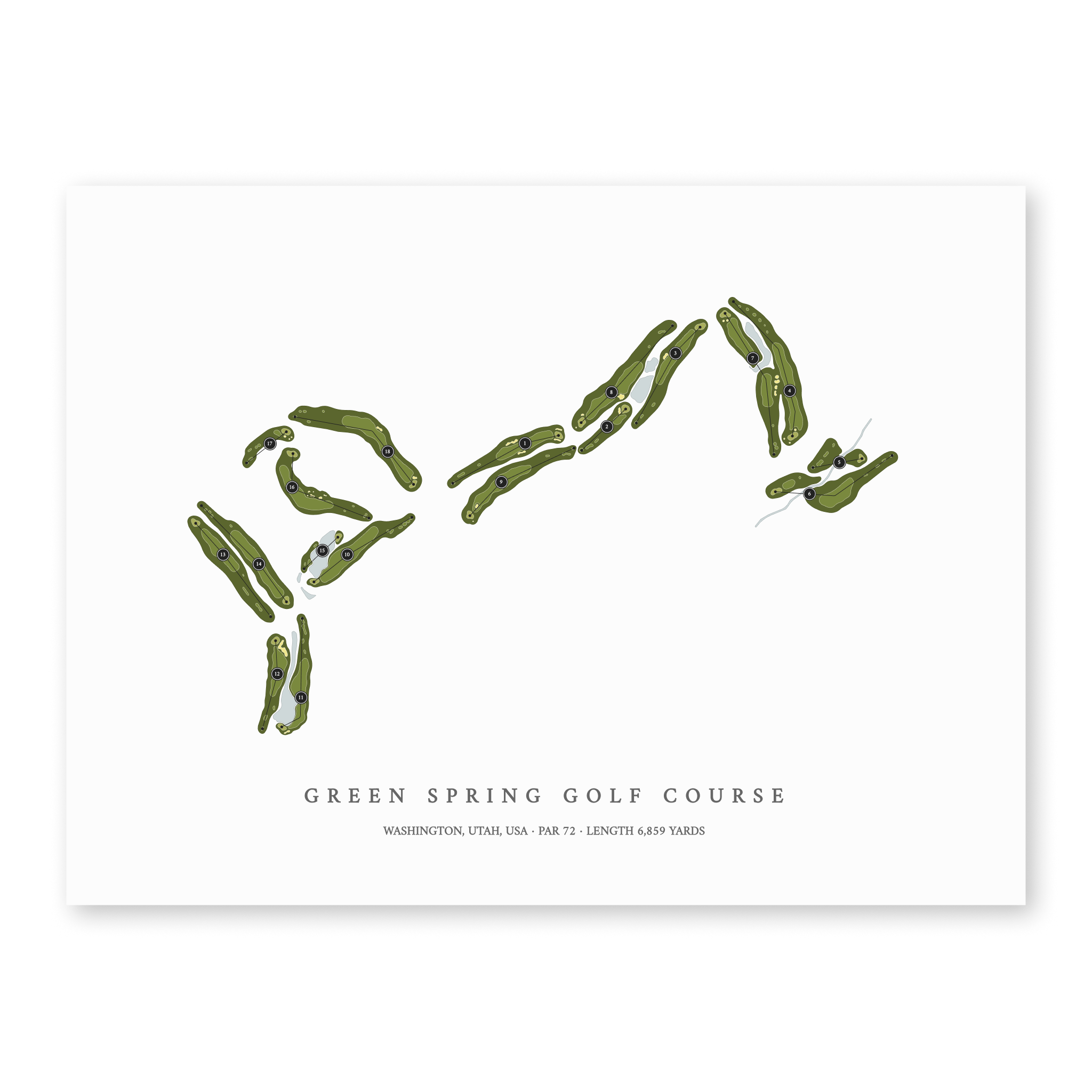 Green Spring Golf Course | Golf Course Print | Unframed