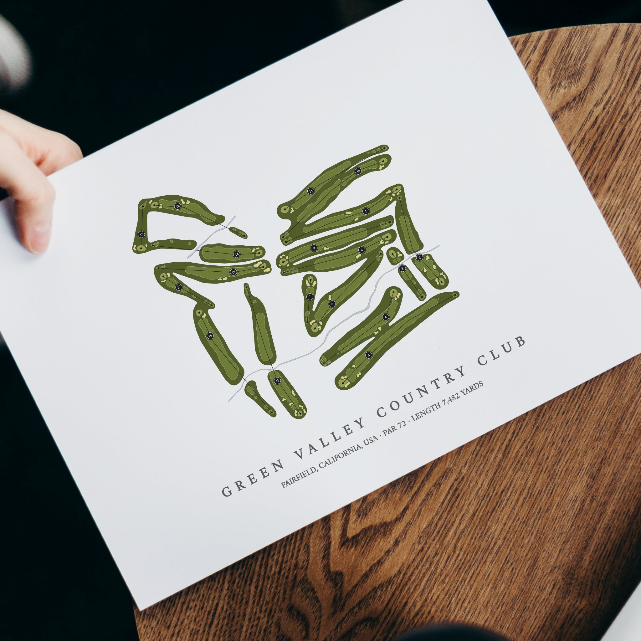 Green Valley Country Club | Golf Course Map | With Laptop