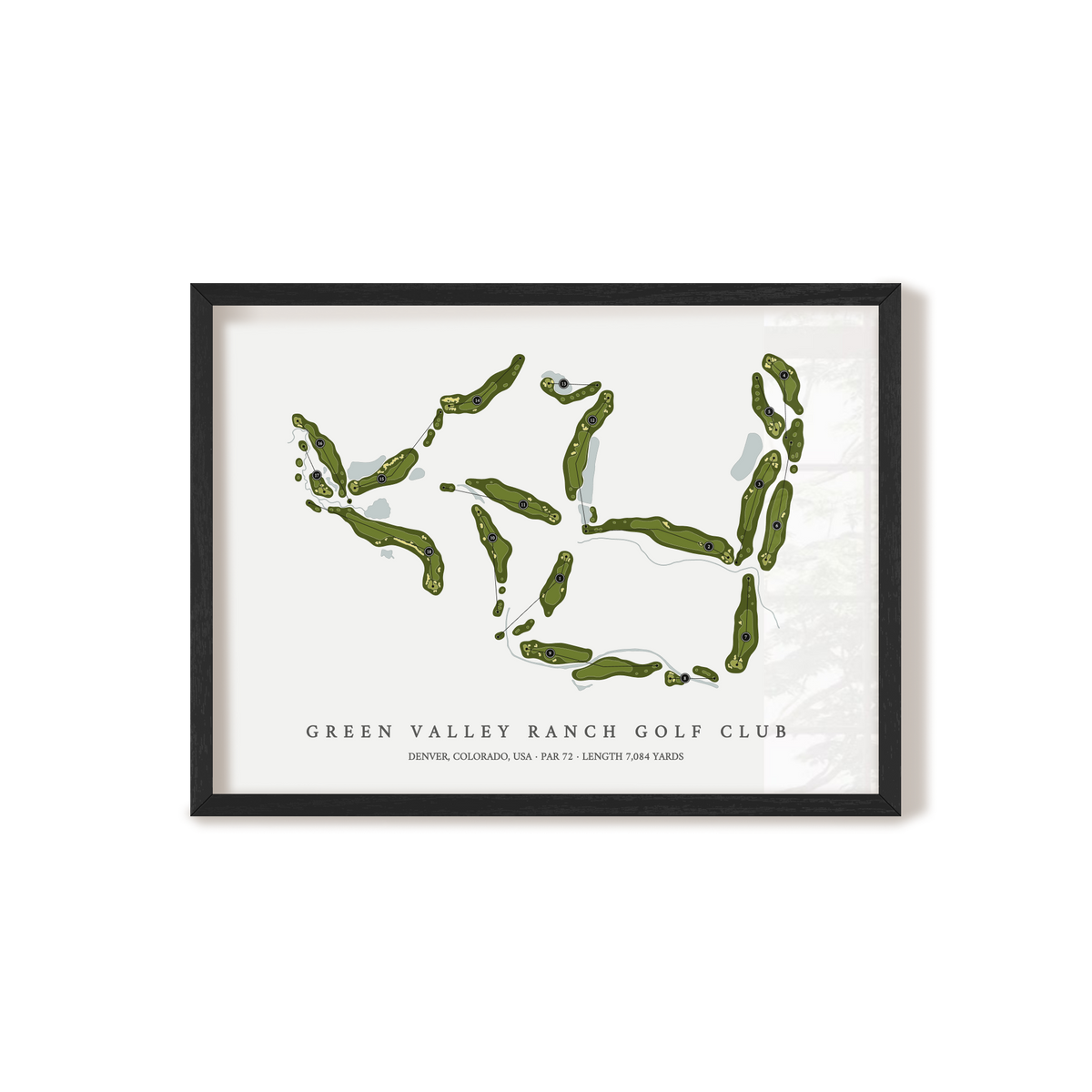 Green Valley Ranch Golf Club | Golf Course Map | Black Frame