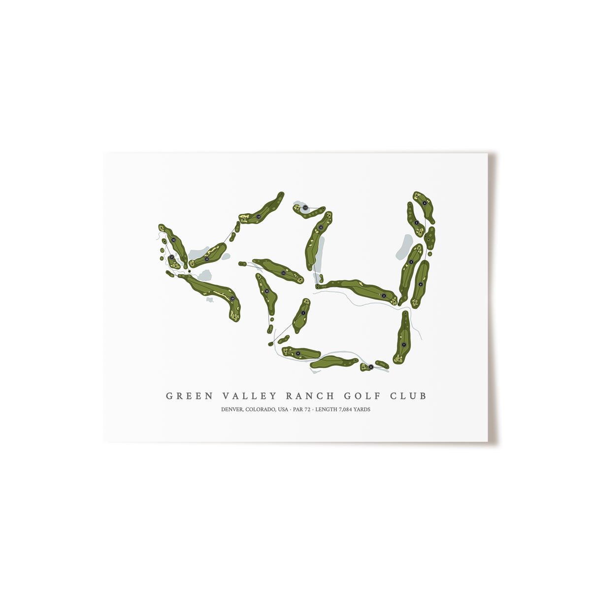 Green Valley Ranch Golf Club | Golf Course Map | Unframed