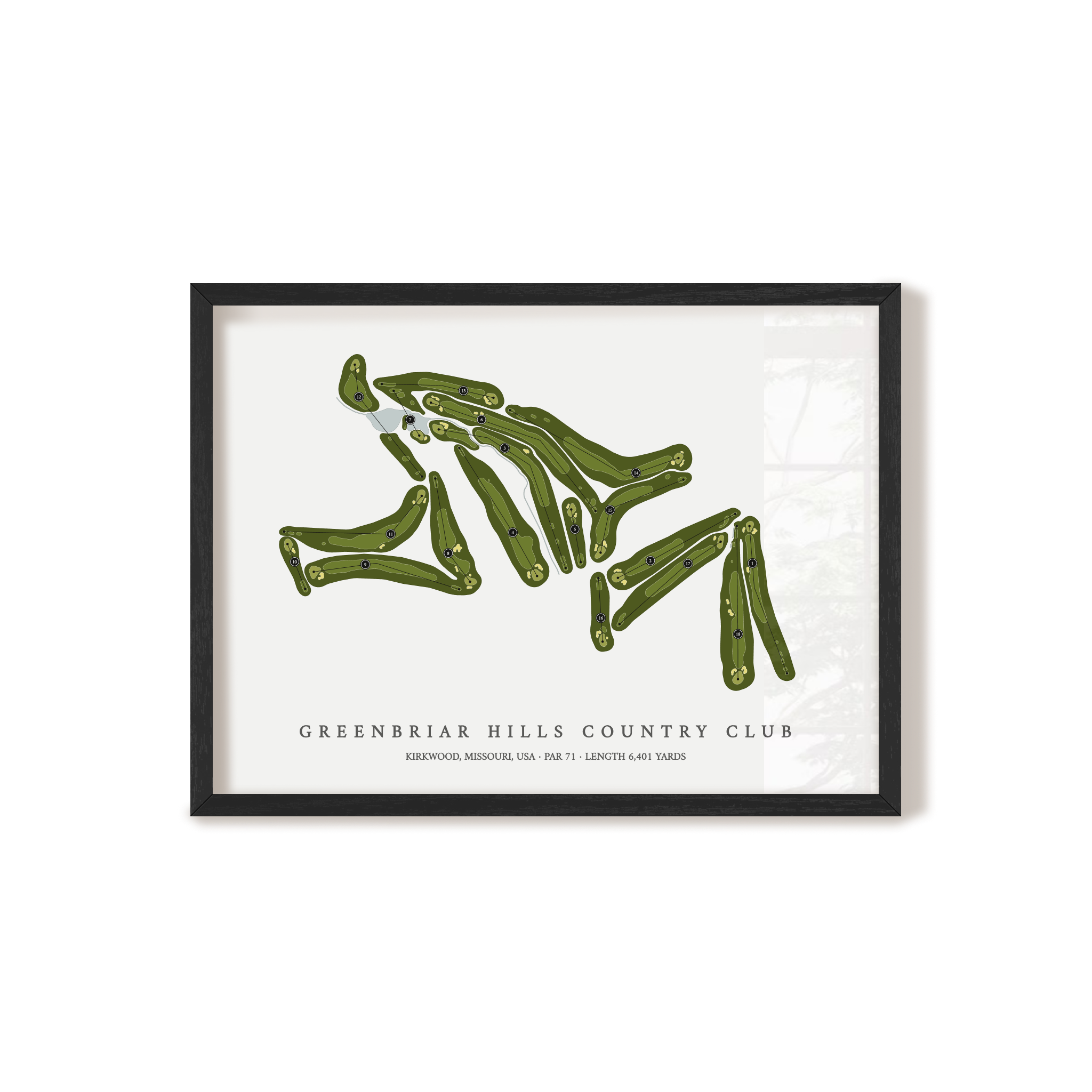 Greenbriar Hills Country Club | Golf Course Print | Black+Frame