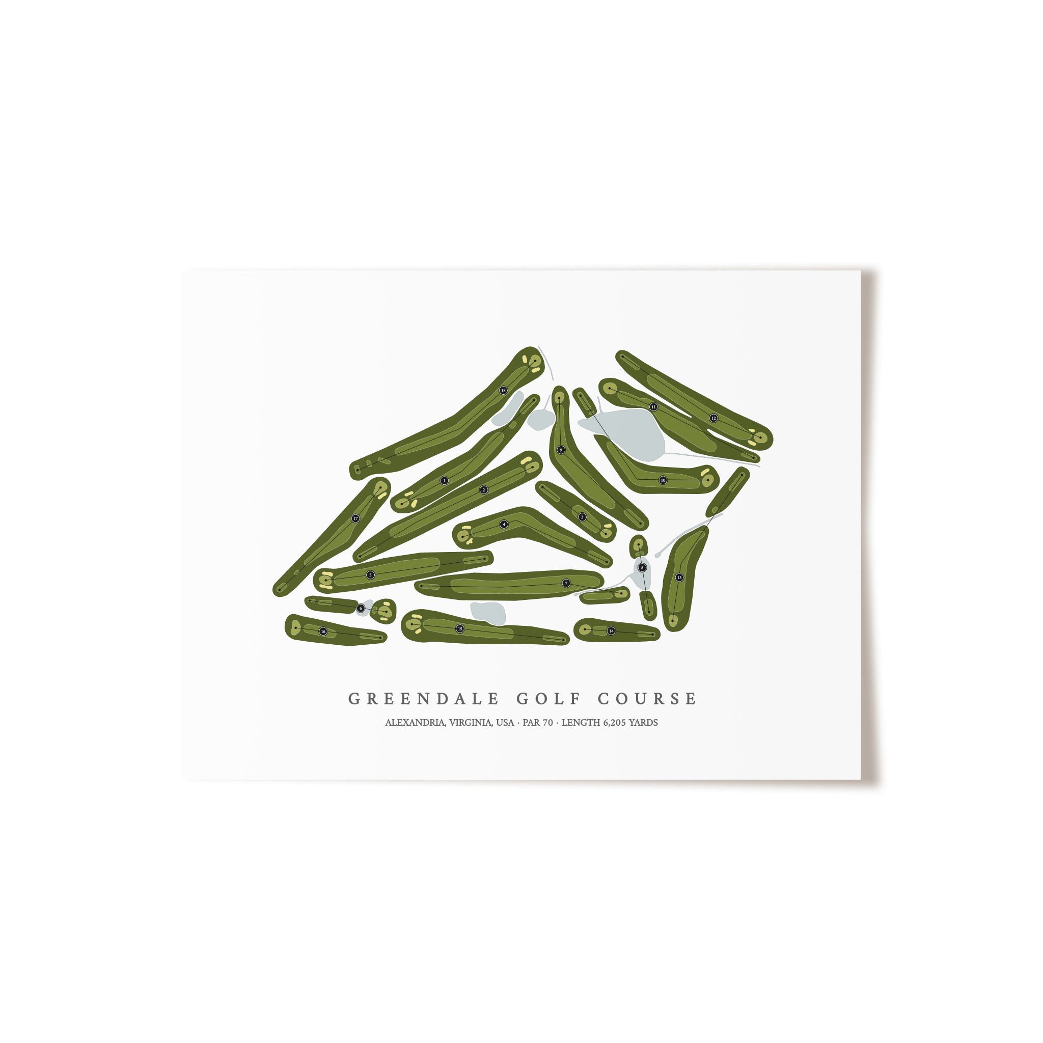 Greendale Golf Course | Golf Course Map | Unframed