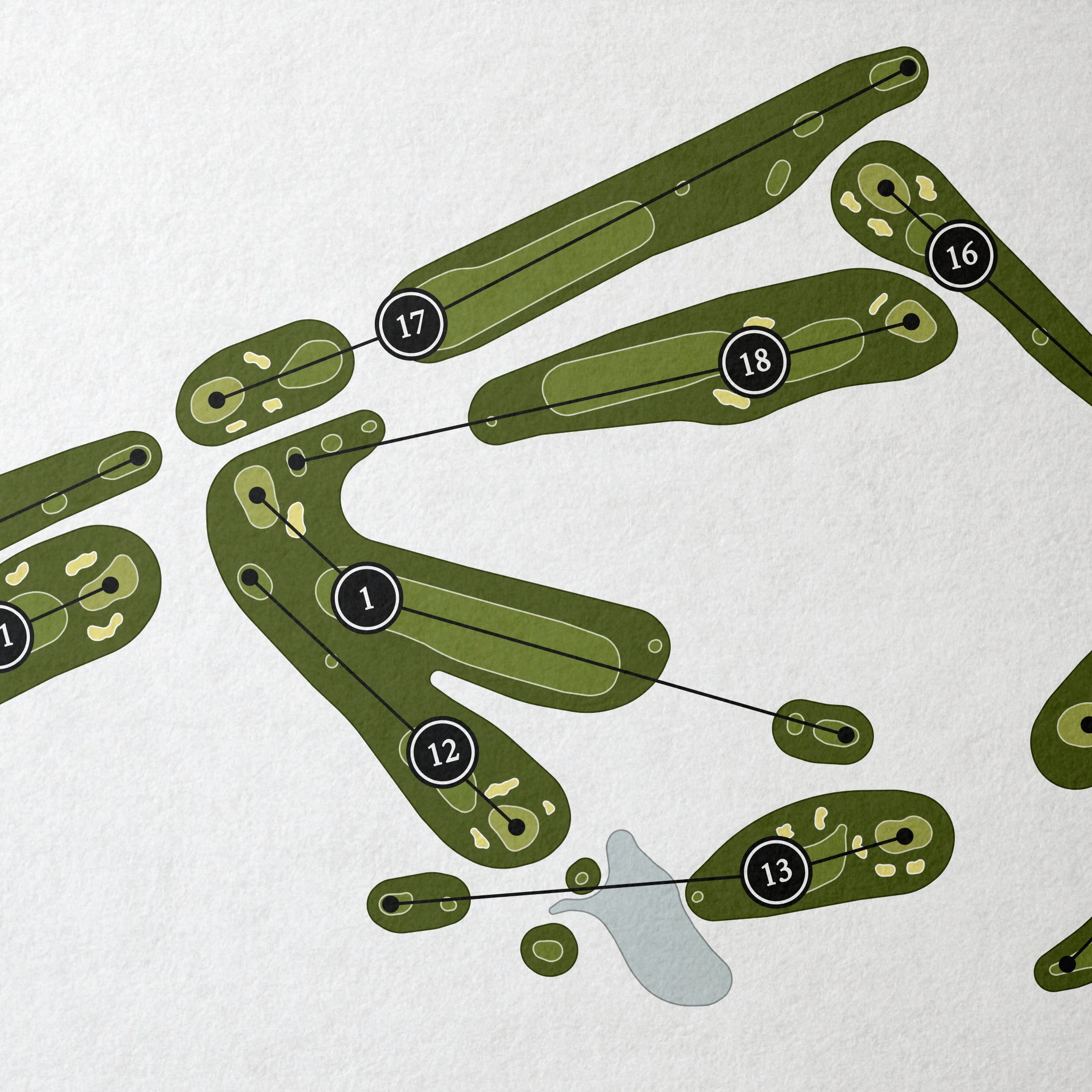 Greensboro Country Club - Irving Park Course | Golf Course Map | Close+Up