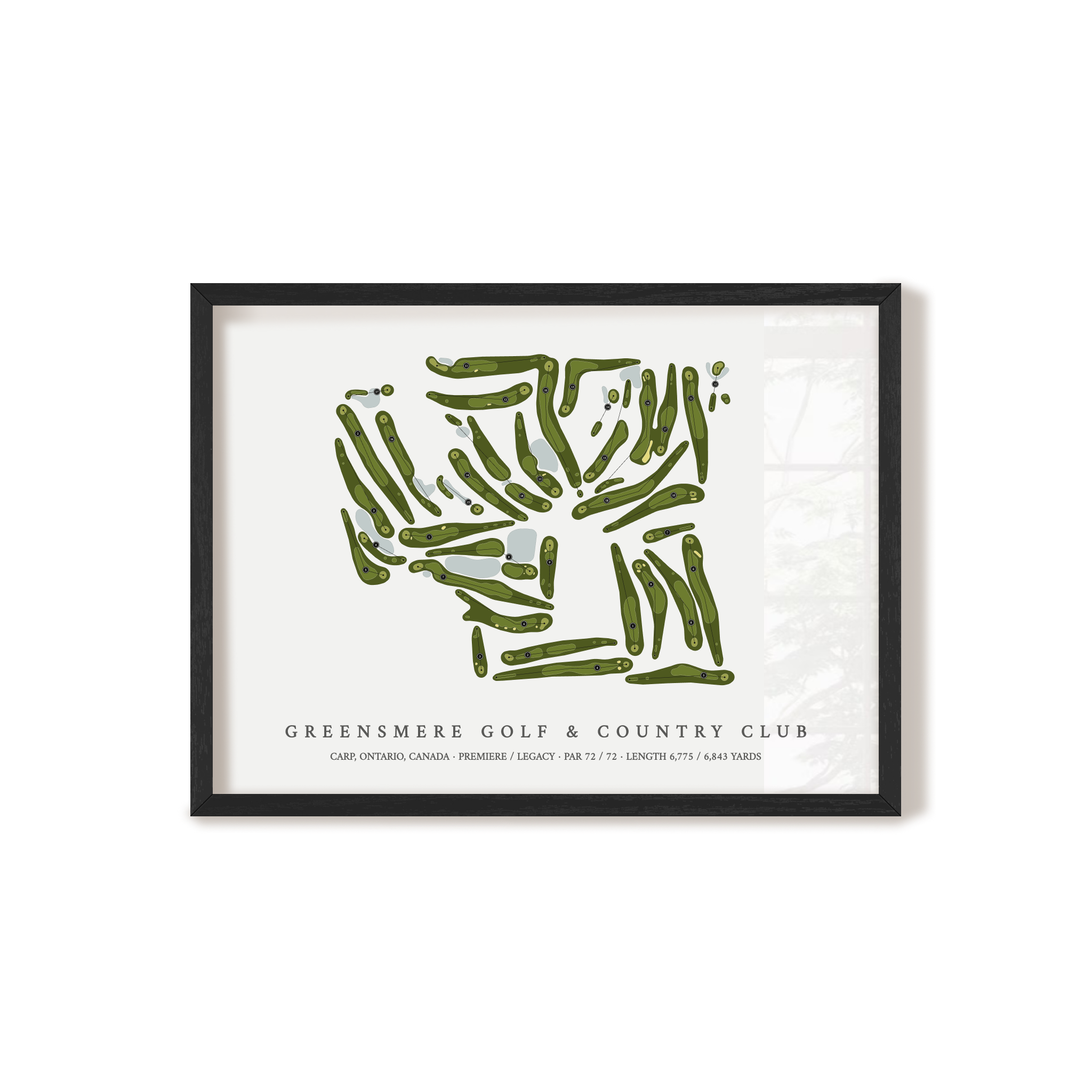 Greensmere Golf & Country Club | Golf Course Map | Black+Frame