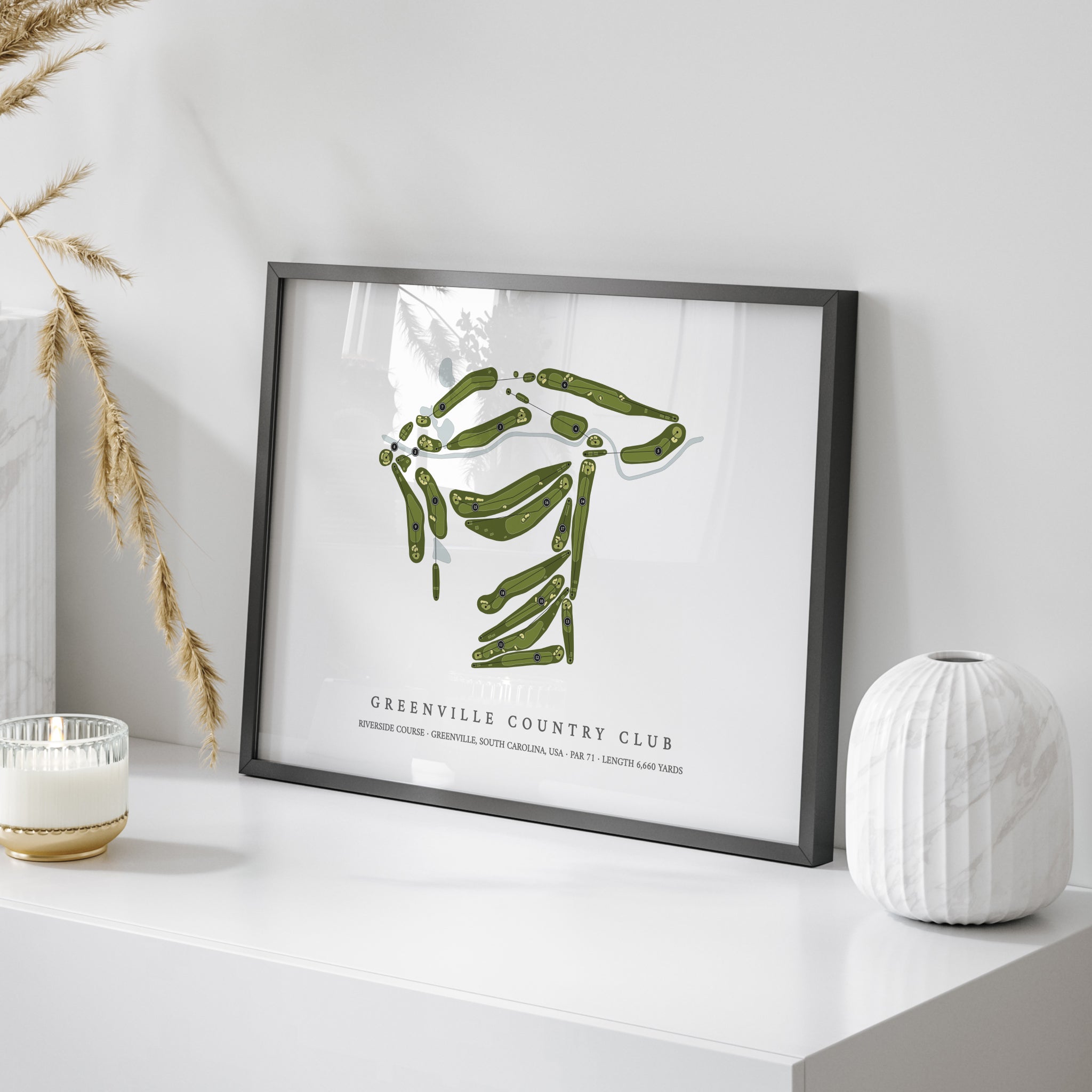 Greenville Country Club - Riverside Course | Golf Course Map | On+Table