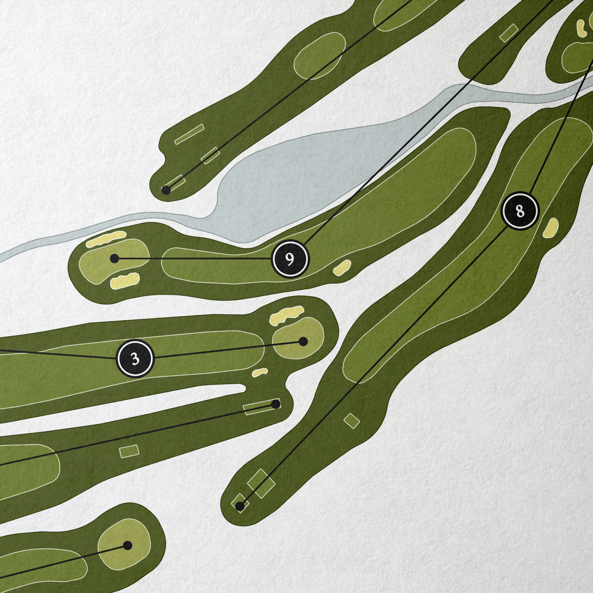 Greenwich Country Club | Golf Course Print | Close Up