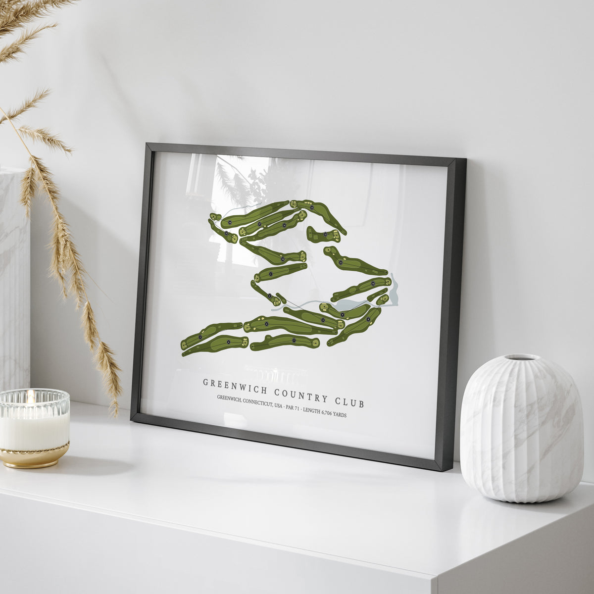 Greenwich Country Club | Golf Course Print | On Table