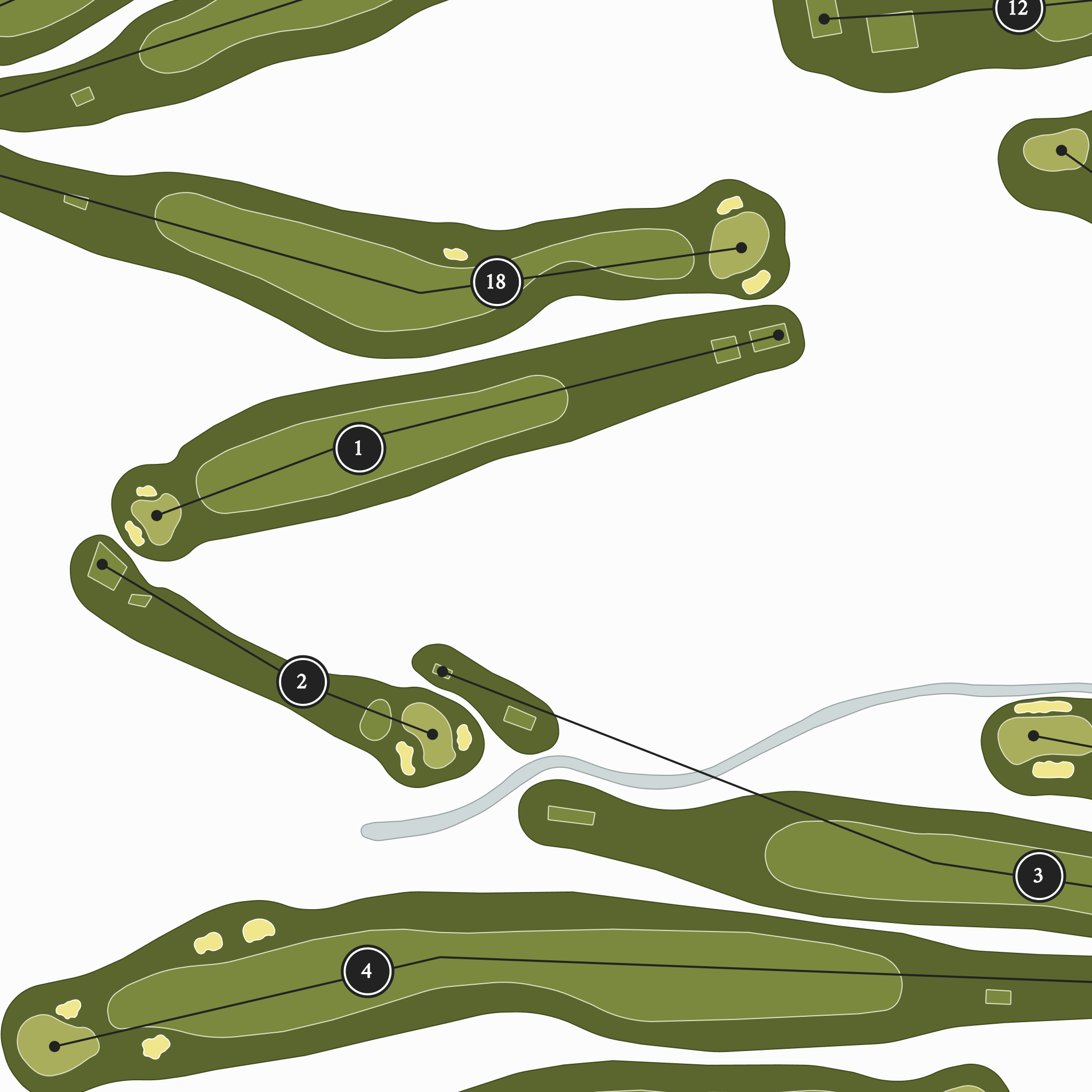 Greenwich Country Club | Golf Course Map | Close Up