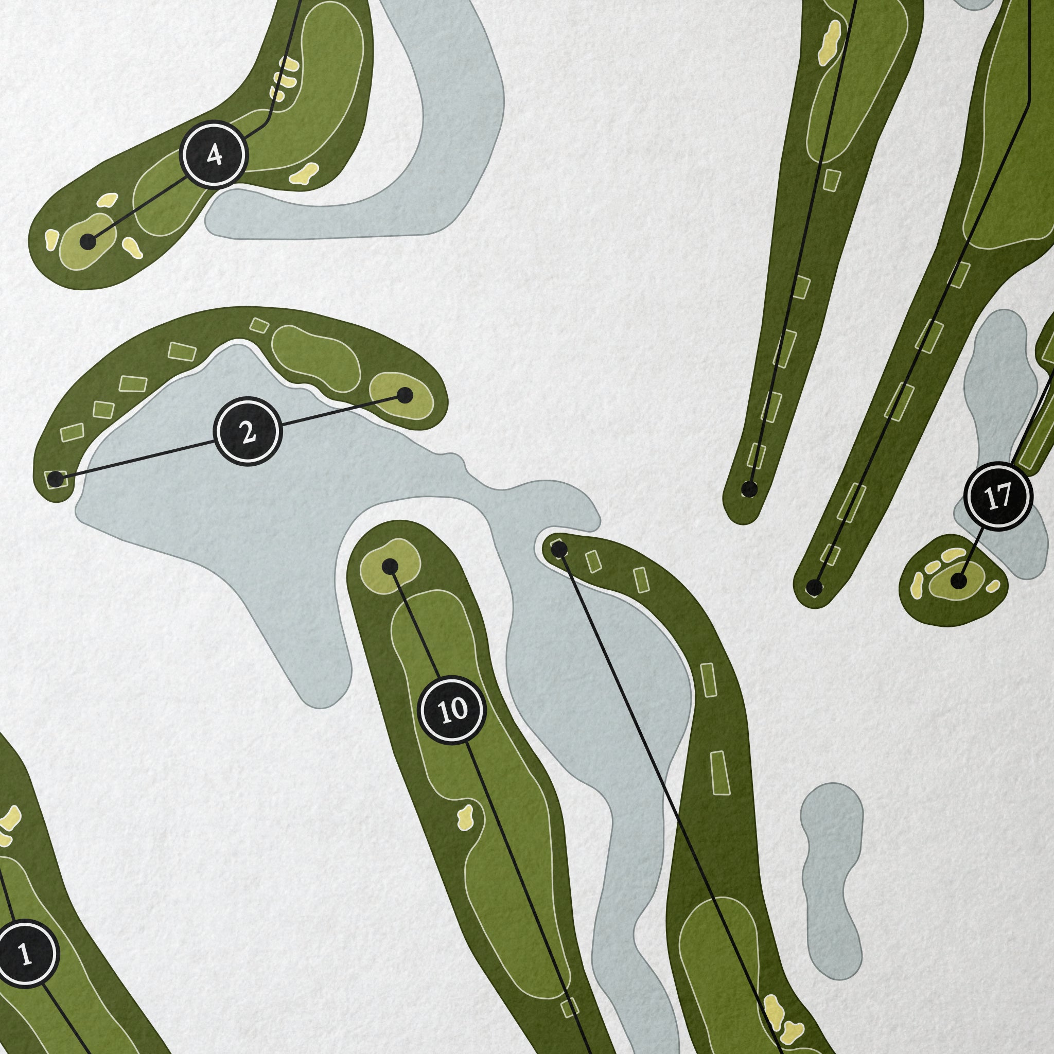 Grey Oaks Country Club - The Pine Course | Golf Course Map | Close+Up