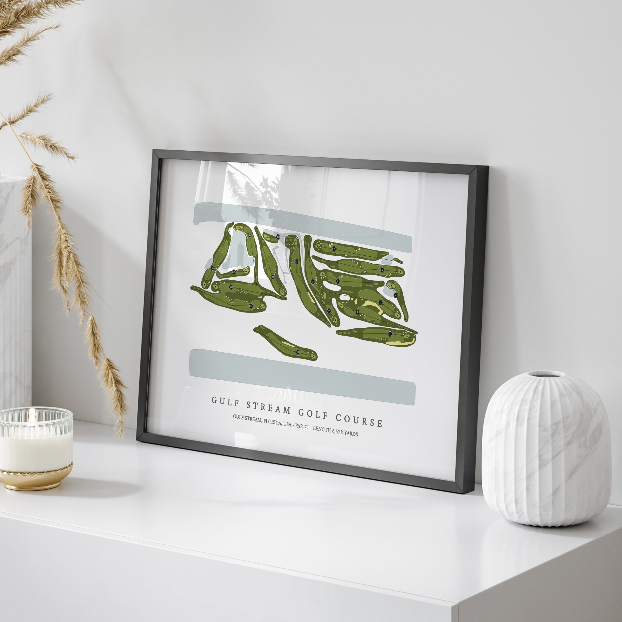 Gulf Stream Golf Course | Golf Course Map | On Table