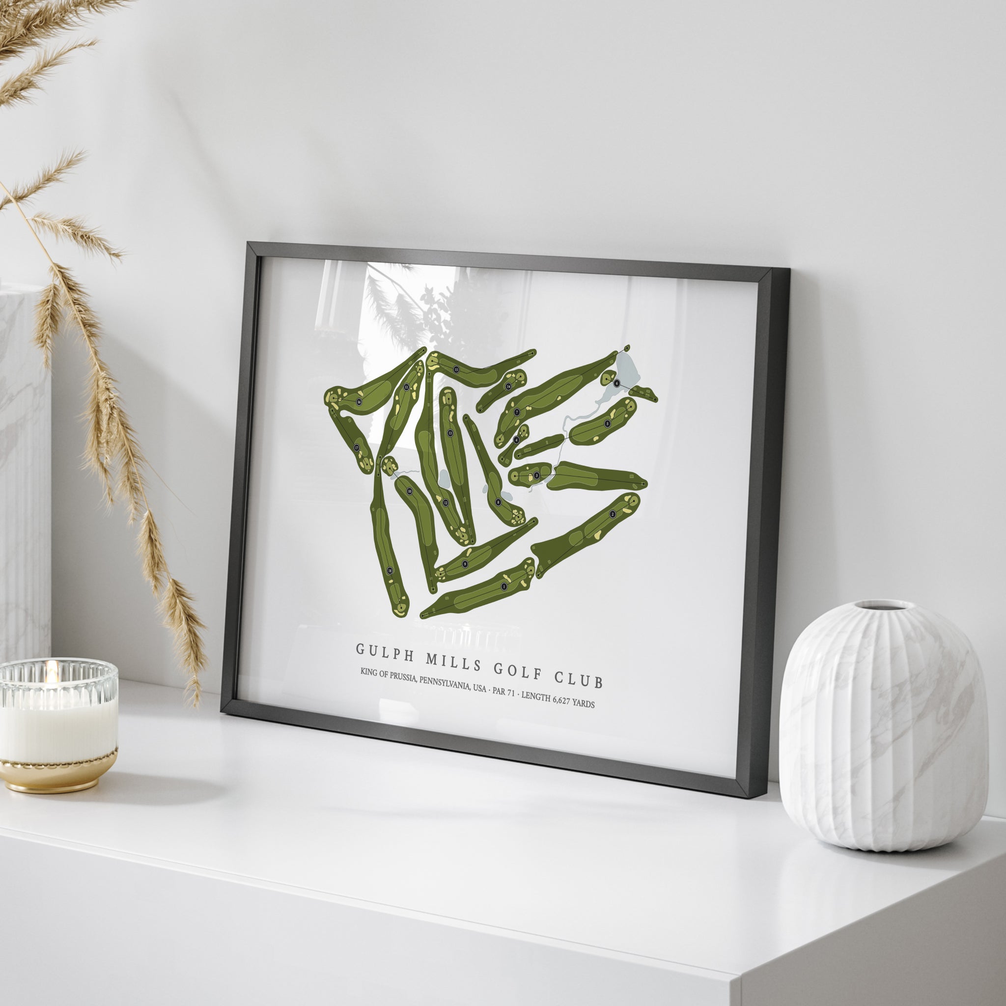Gulph Mills Golf Club | Golf Course Map | On Table