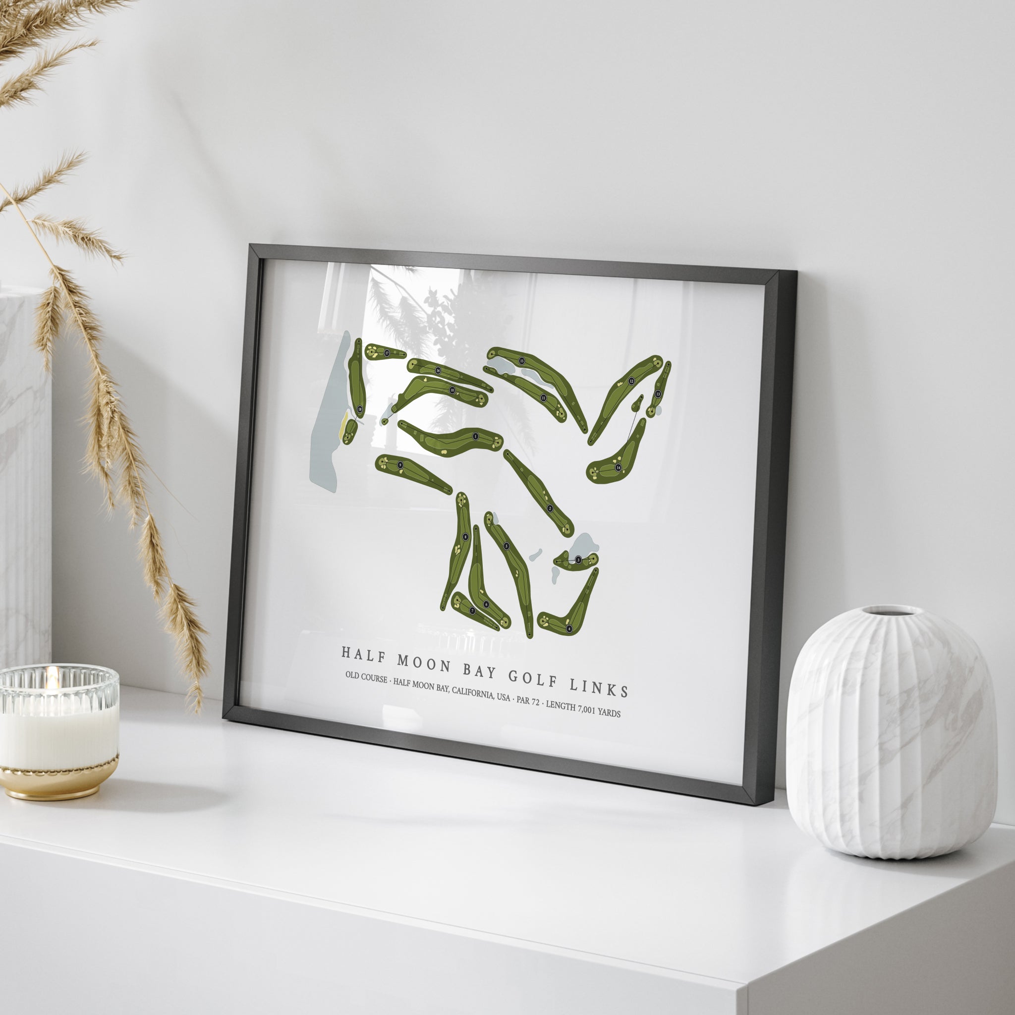 Half Moon Bay Golf Links - Old Course | Golf Course Map | On Table