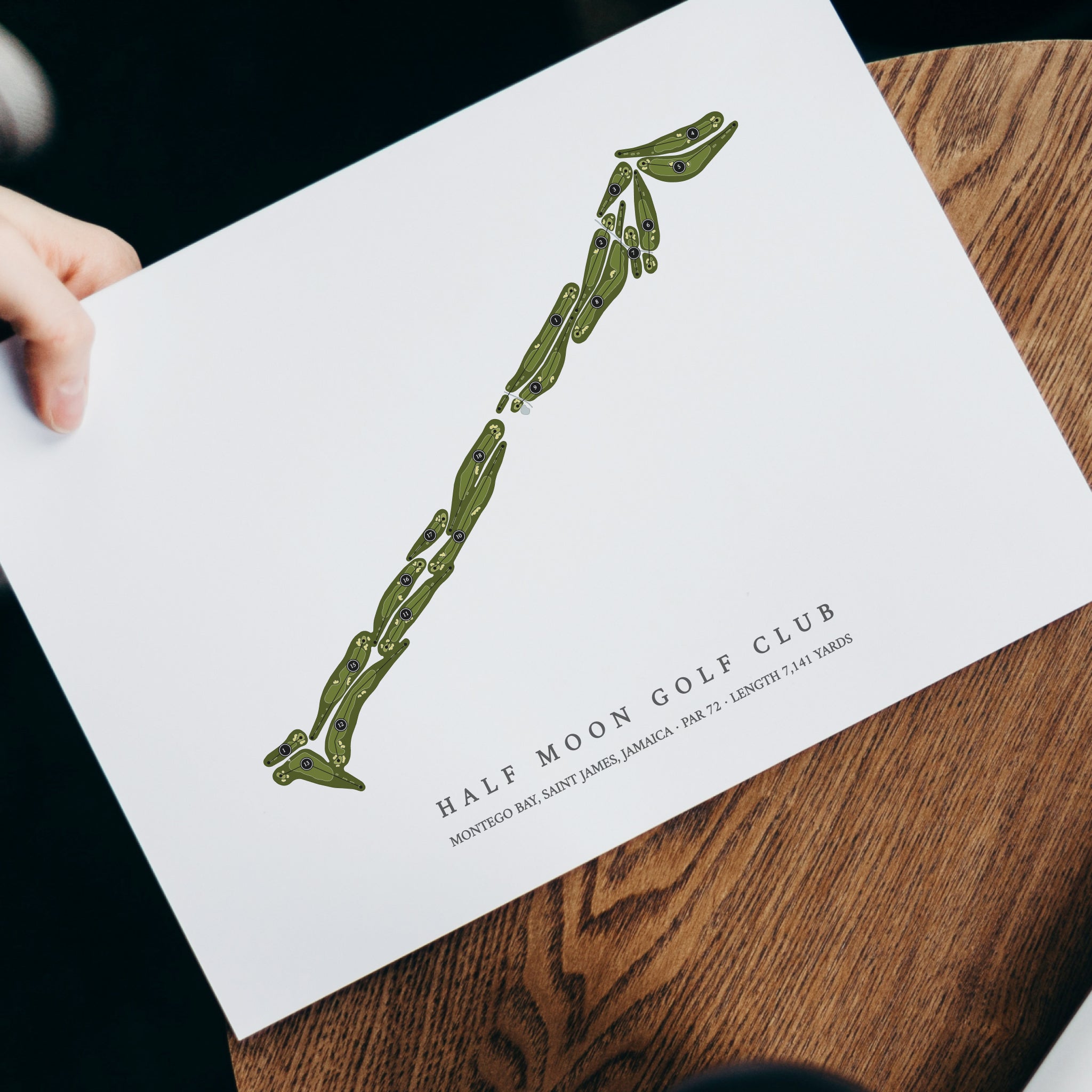 Half Moon Golf Club | Golf Course Map | With Laptop