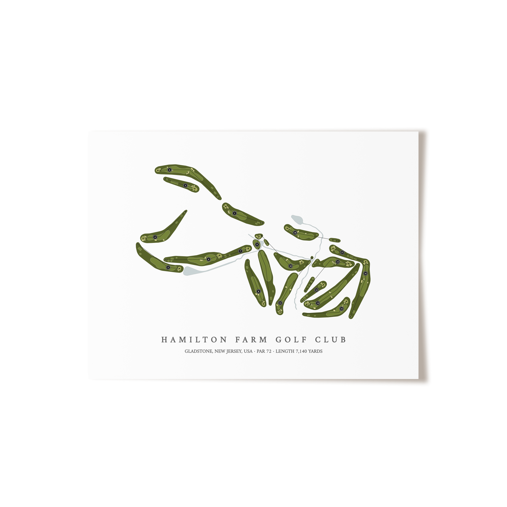 Hamilton Farm Golf Club | Golf Course Print | Unframed