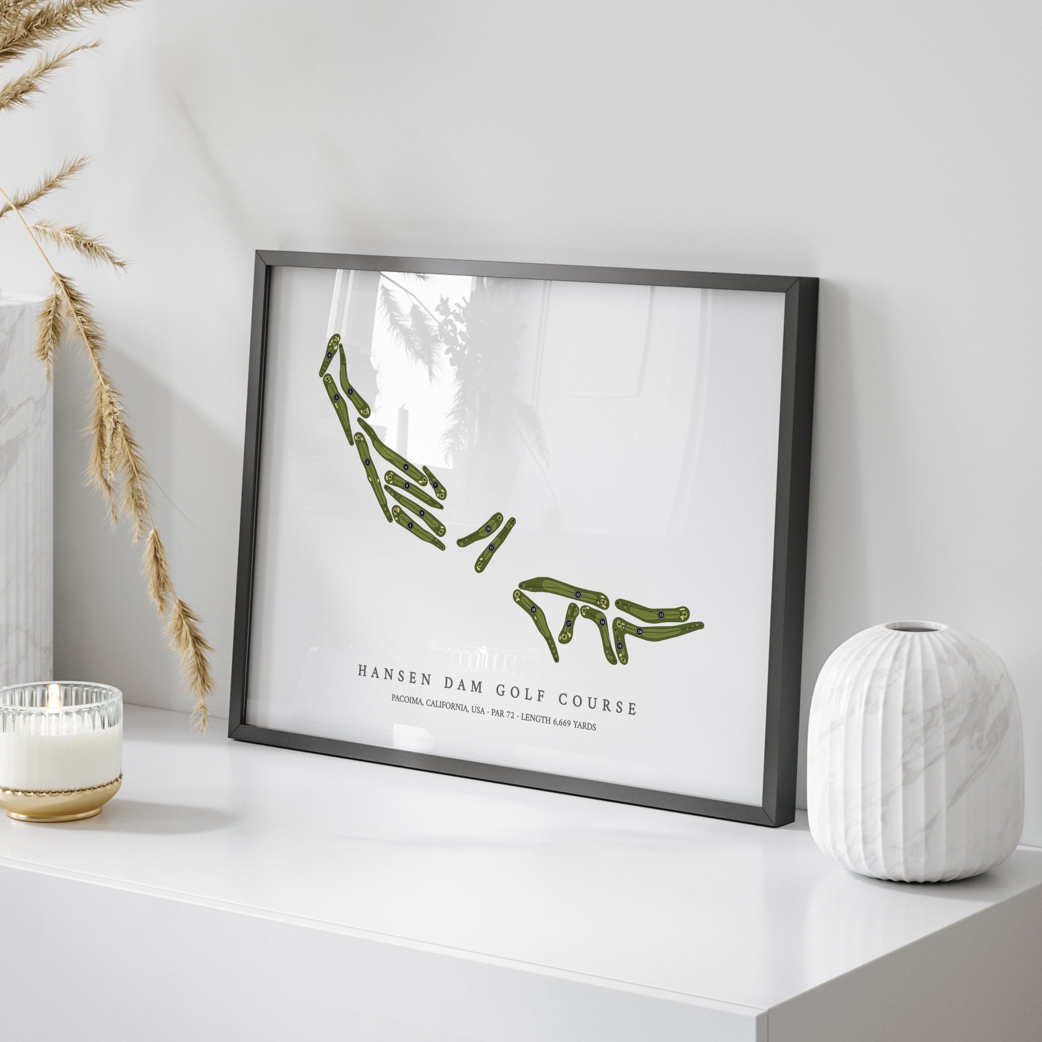 Hansen Dam Golf Course | Golf Course Map | On Table