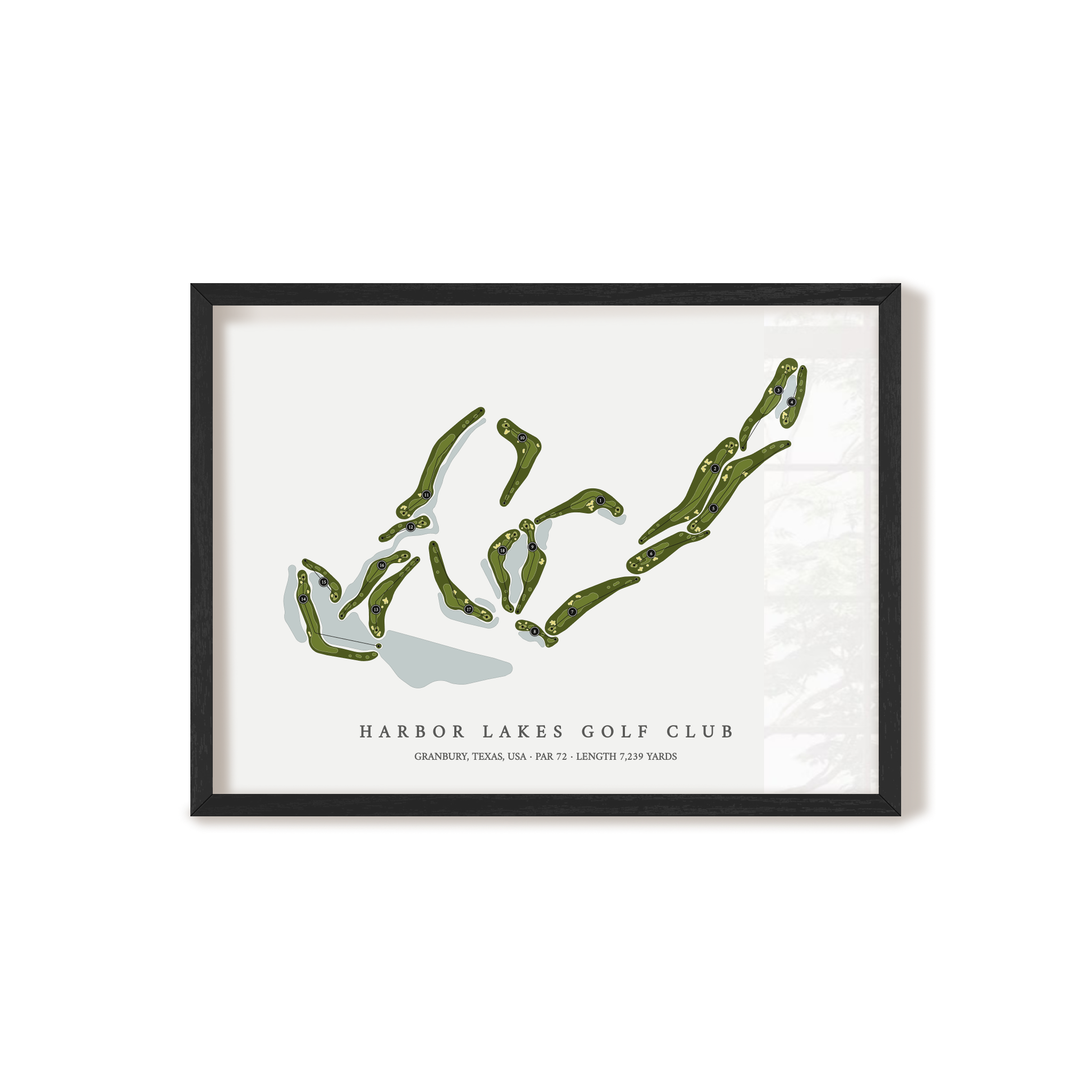 Harbor Lakes Golf Club | Golf Course Map | Black+Frame