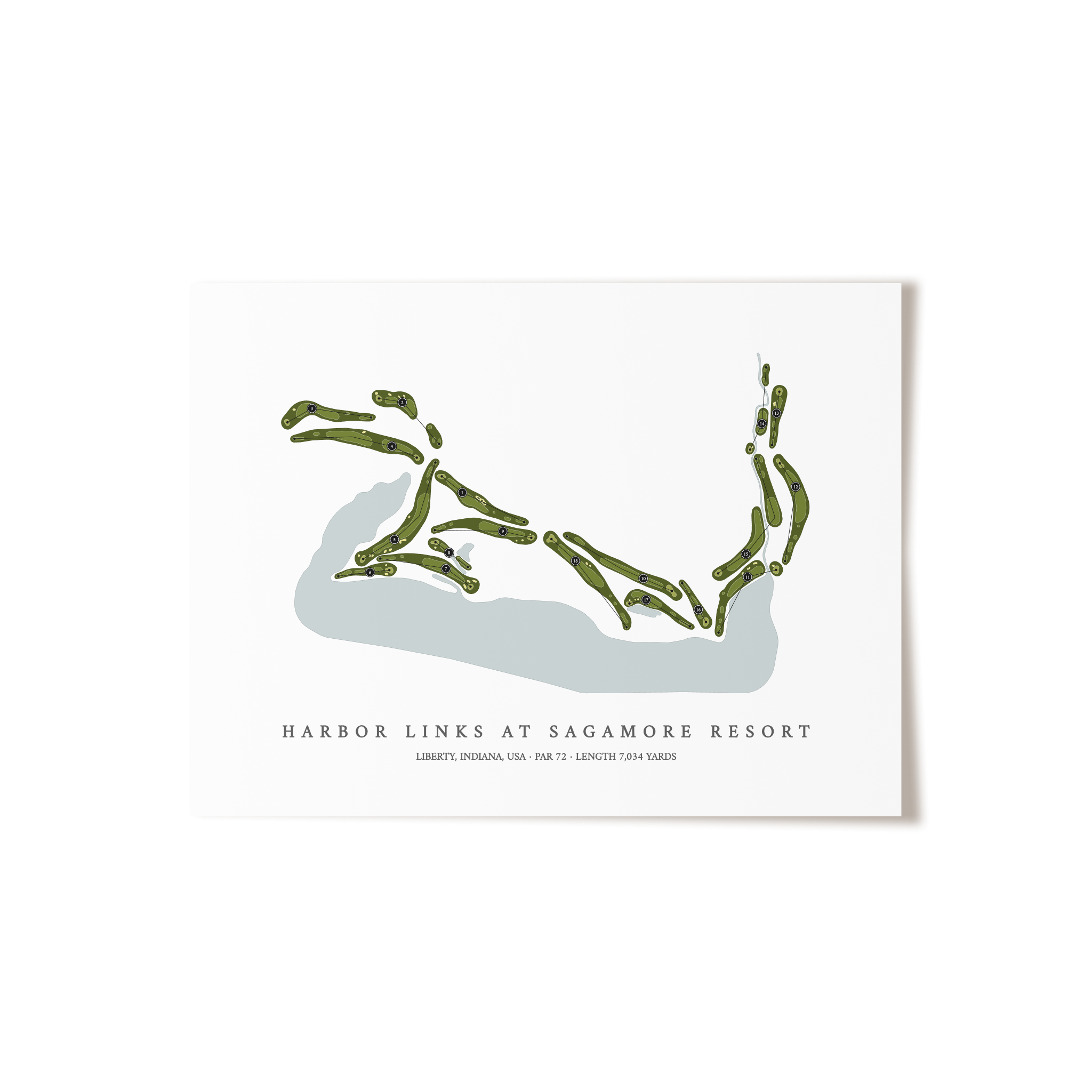 Harbor Links at Sagamore Resort | Golf Course Map | Unframed