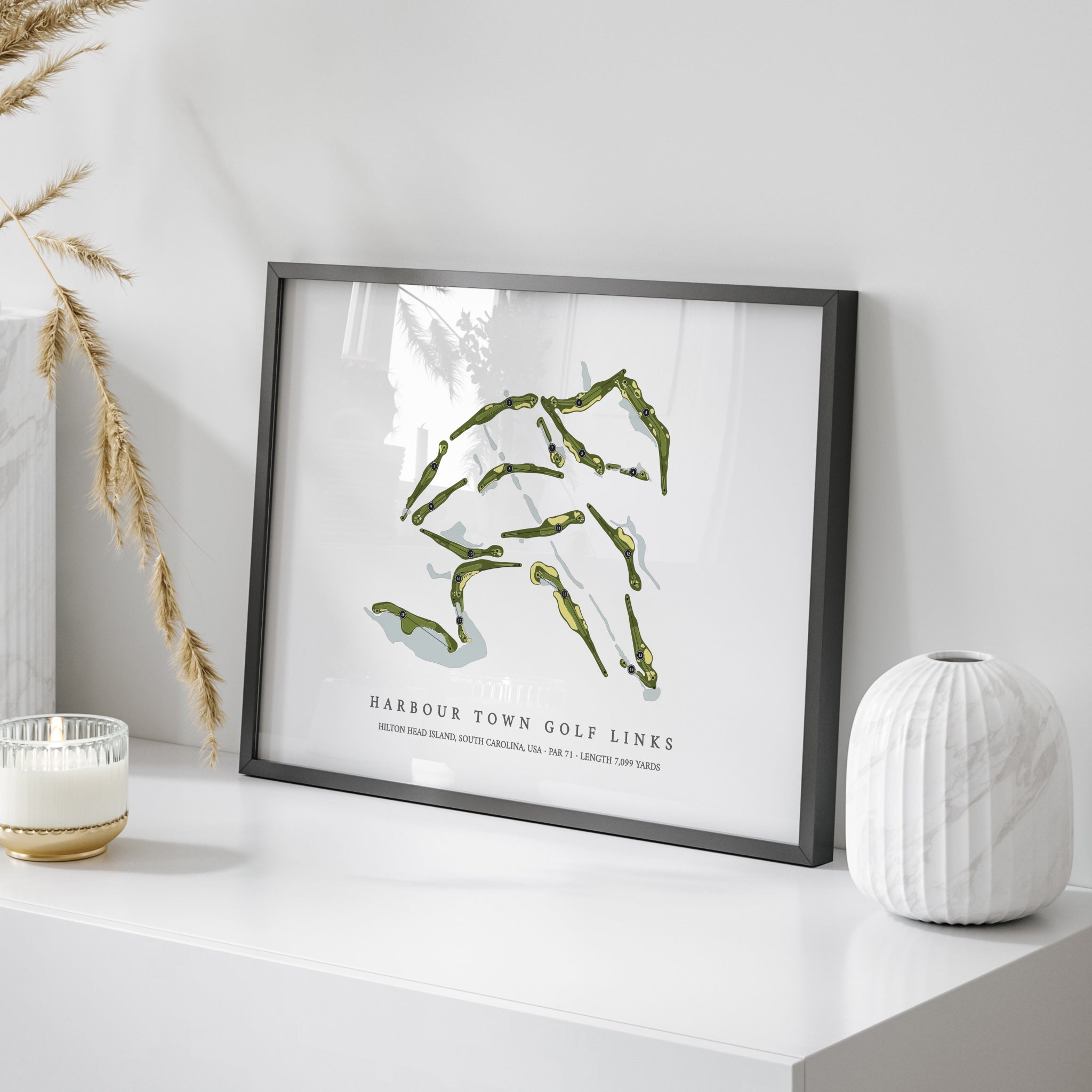 Harbour Town Golf Links | Golf Course Print | On Table