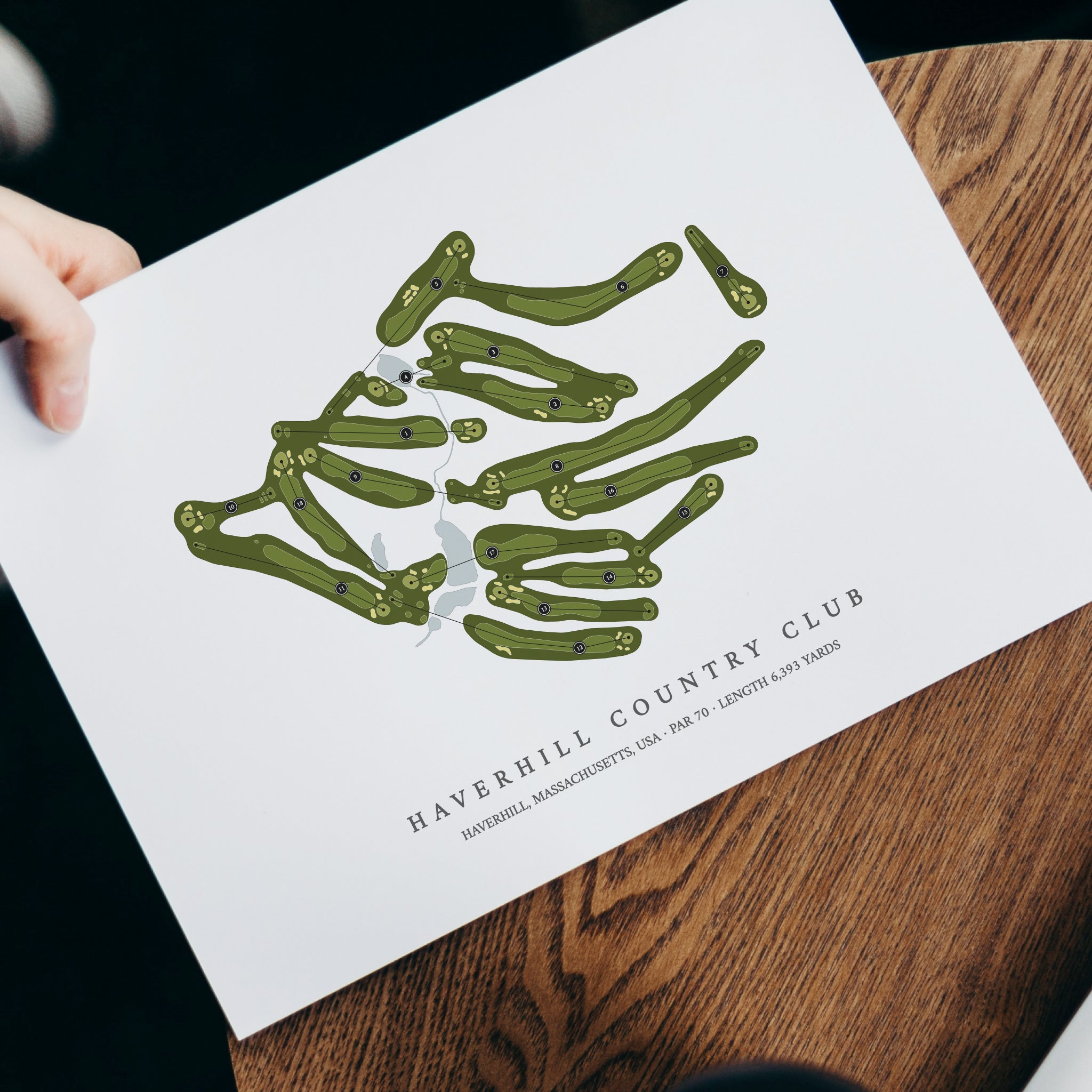 Haverhill Country Club | Golf Course Map | With Laptop