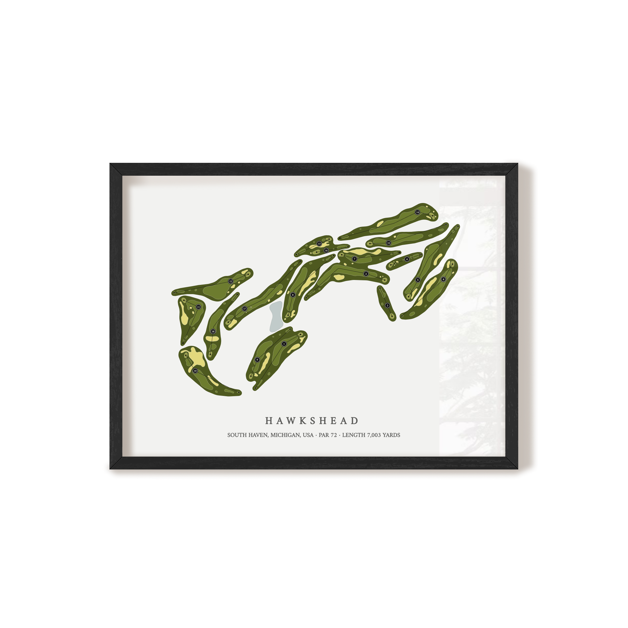 HawksHead | Golf Course Map | Black+Frame