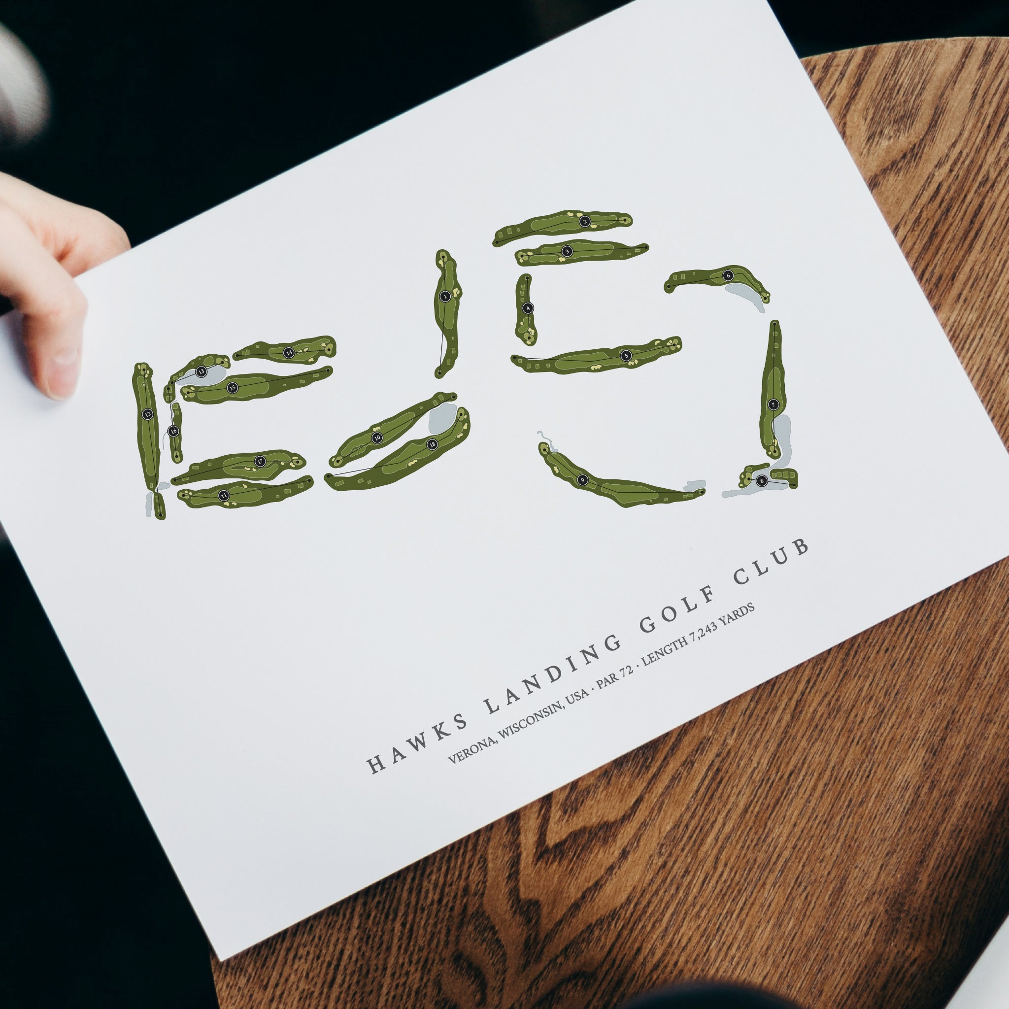 Hawks Landing Golf Club | Golf Course Print | With Laptop