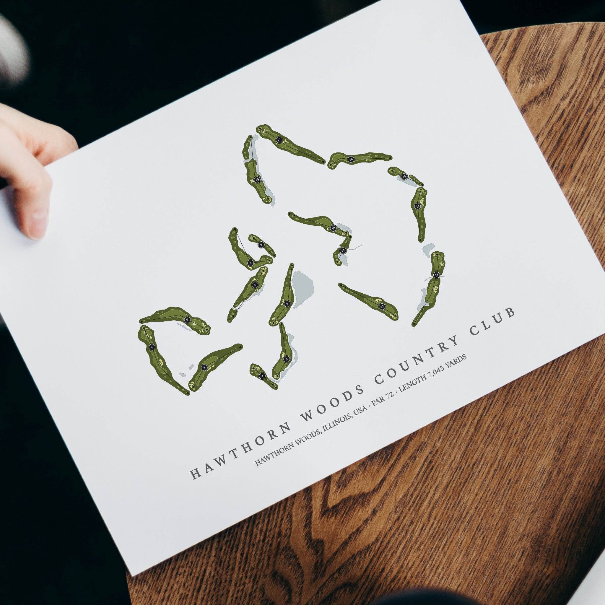 Hawthorn Woods Country Club | Golf Course Map | With Laptop