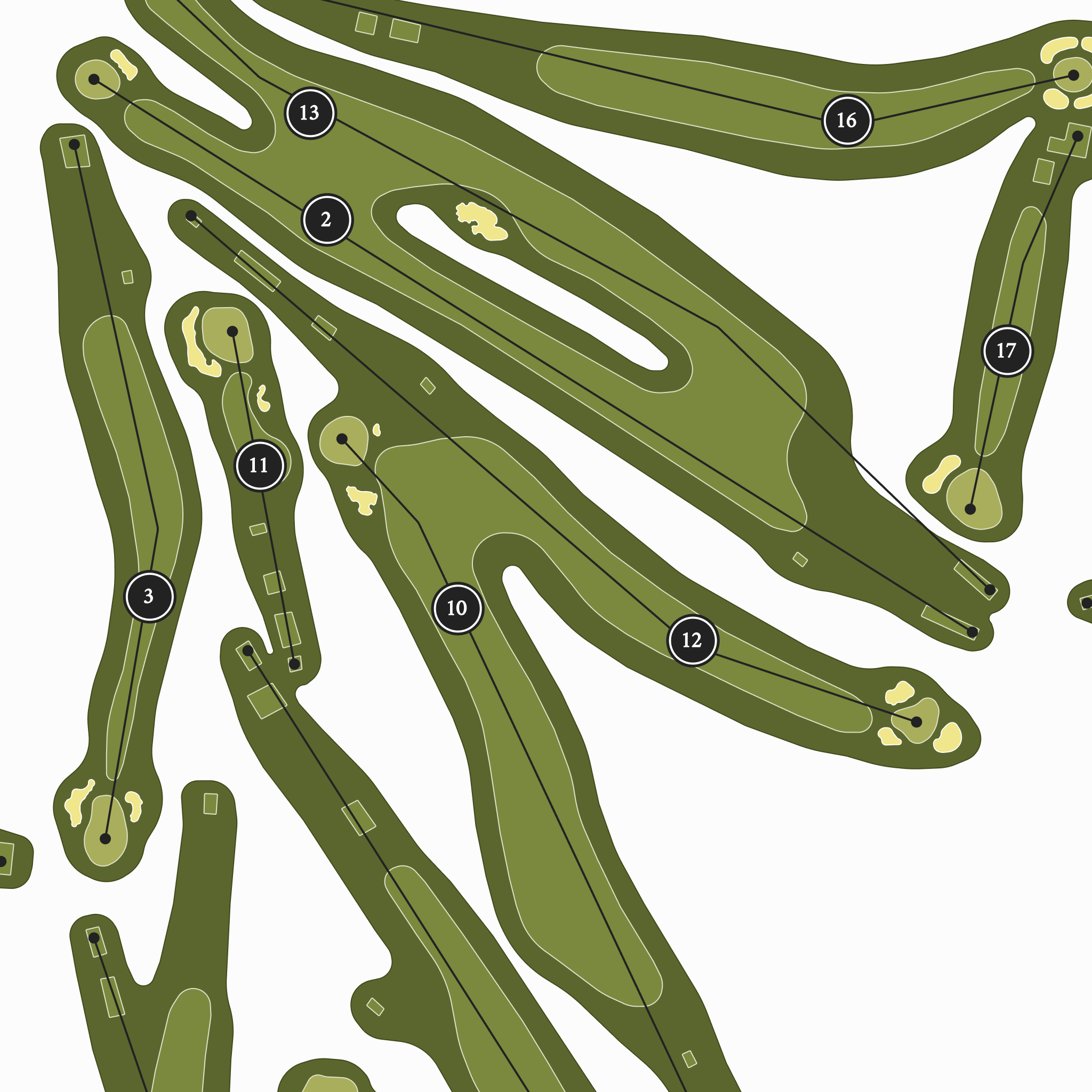 Hayden Lake Country Club | Golf Course Print | Close Up