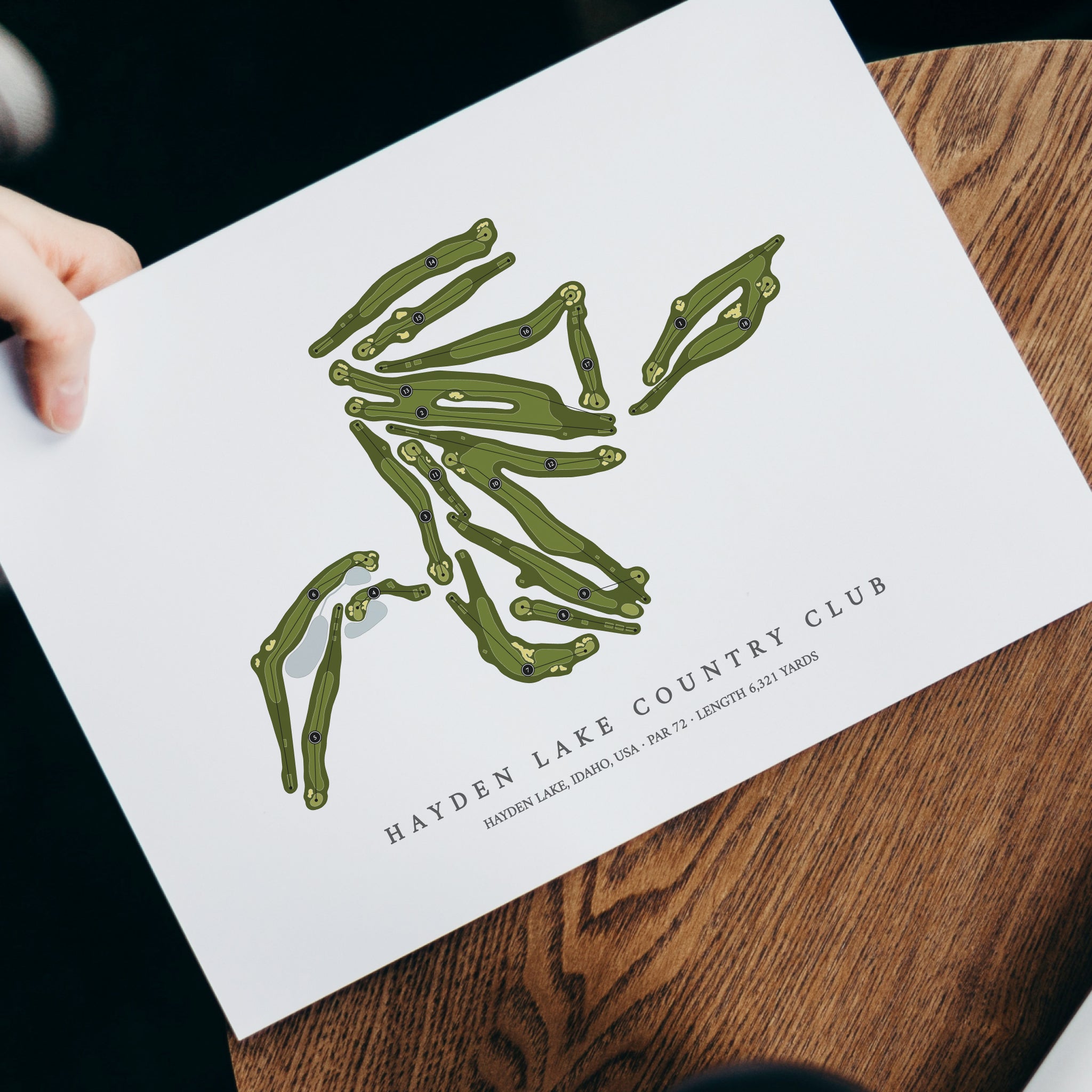 Hayden Lake Country Club | Golf Course Print | With Laptop