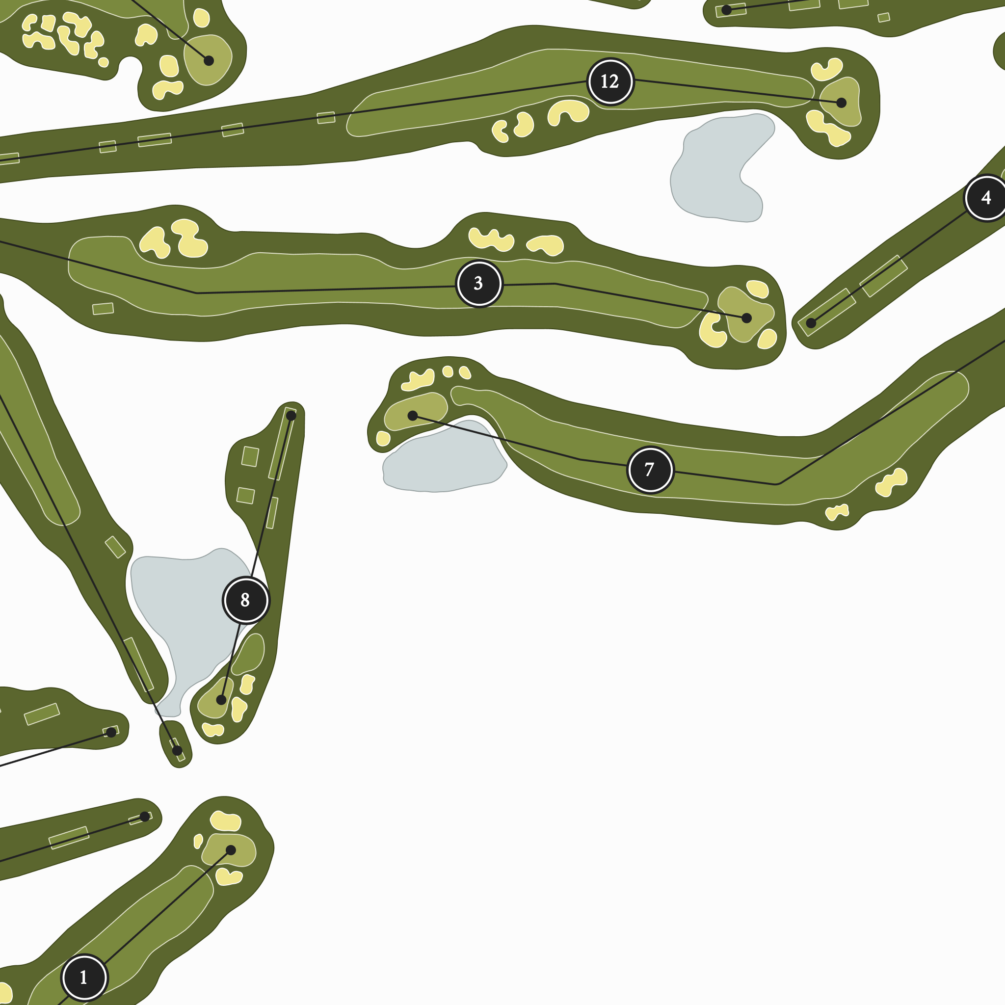 Hazeltine National Golf Club | Golf Course Print | Close Up